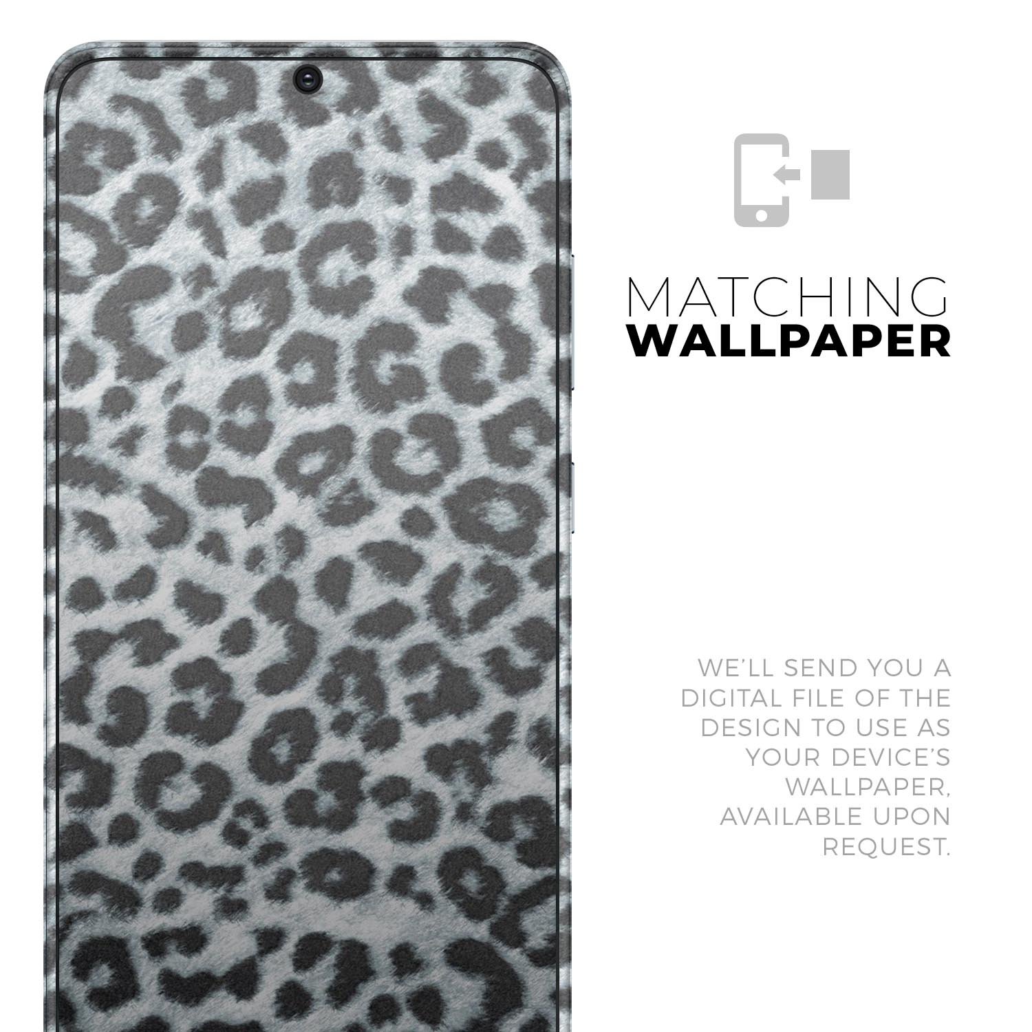 Real Leopard Animal Print Skin-Kit for Samsung Galaxy S-Series, showcasing a stylish design with a premium vinyl finish.