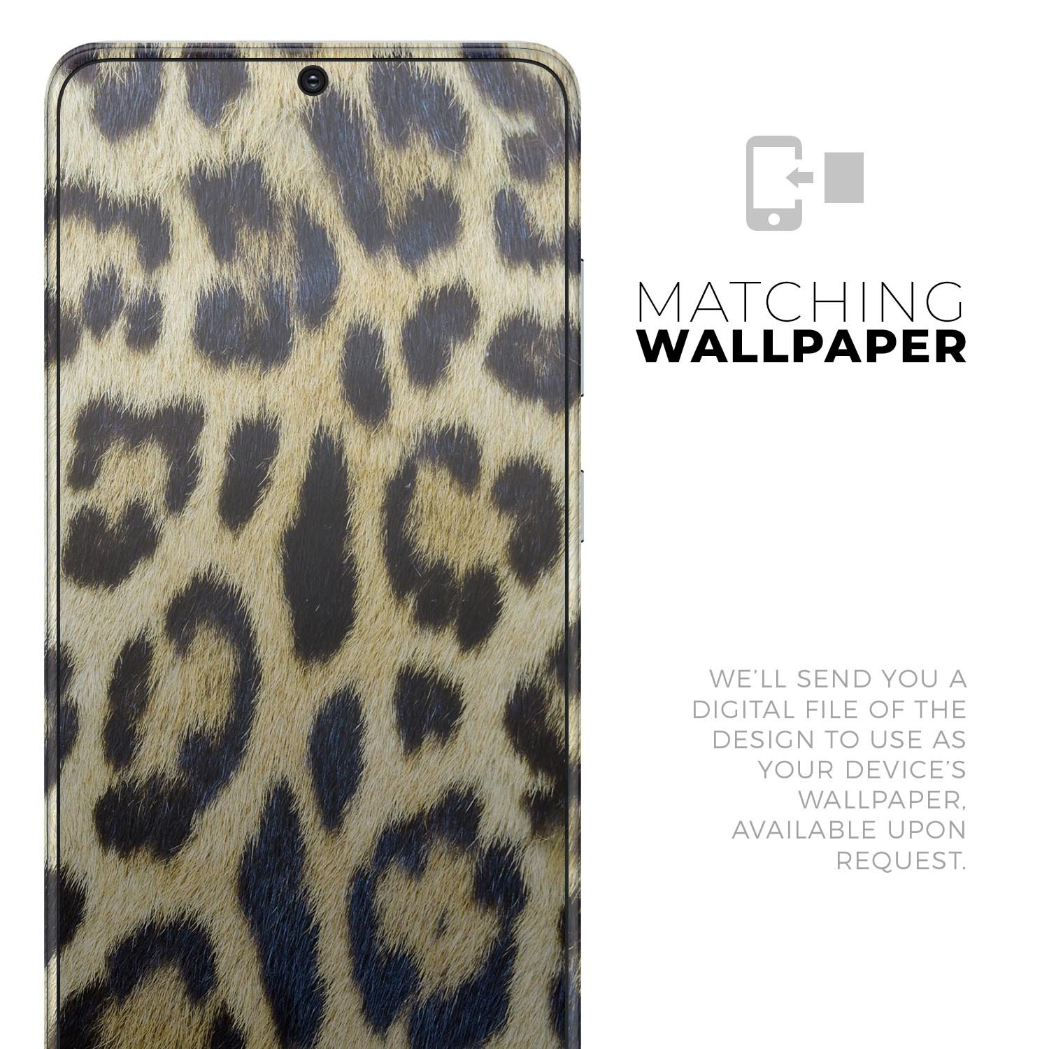 Real Leopard Hide V3 Skin-Kit for Samsung Galaxy S20, showcasing a stylish leopard print design on premium vinyl.