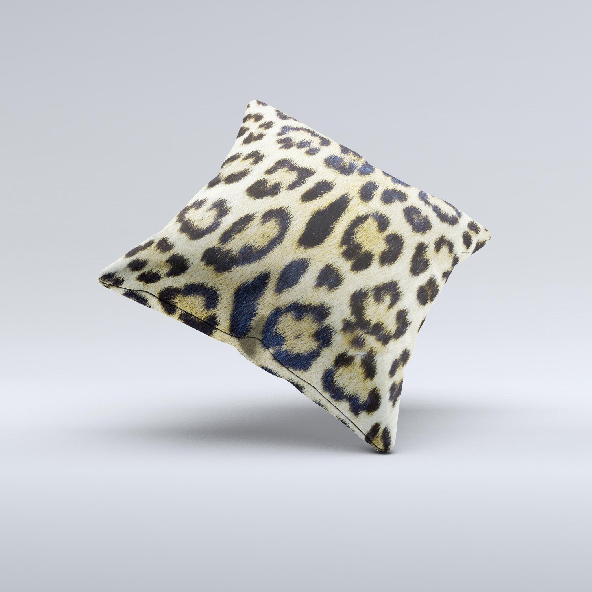 Real Leopard Hide V3 ink-Fuzed Decorative Throw Pillow showcasing unique leopard print design, handcrafted in Virginia with high-quality materials.