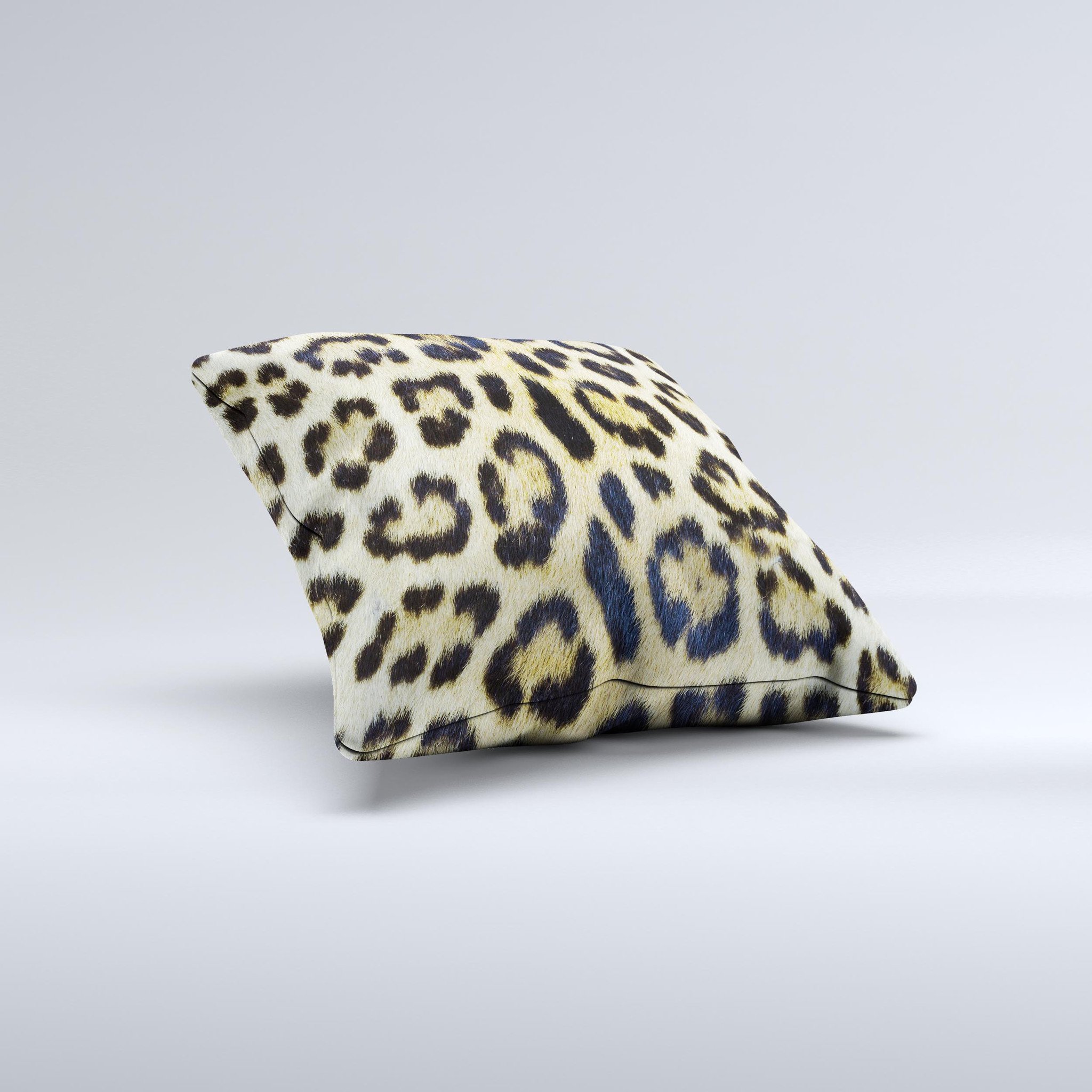 Real Leopard Hide V3 ink-Fuzed Decorative Throw Pillow showcasing unique leopard print design, handcrafted in Virginia with high-quality materials.