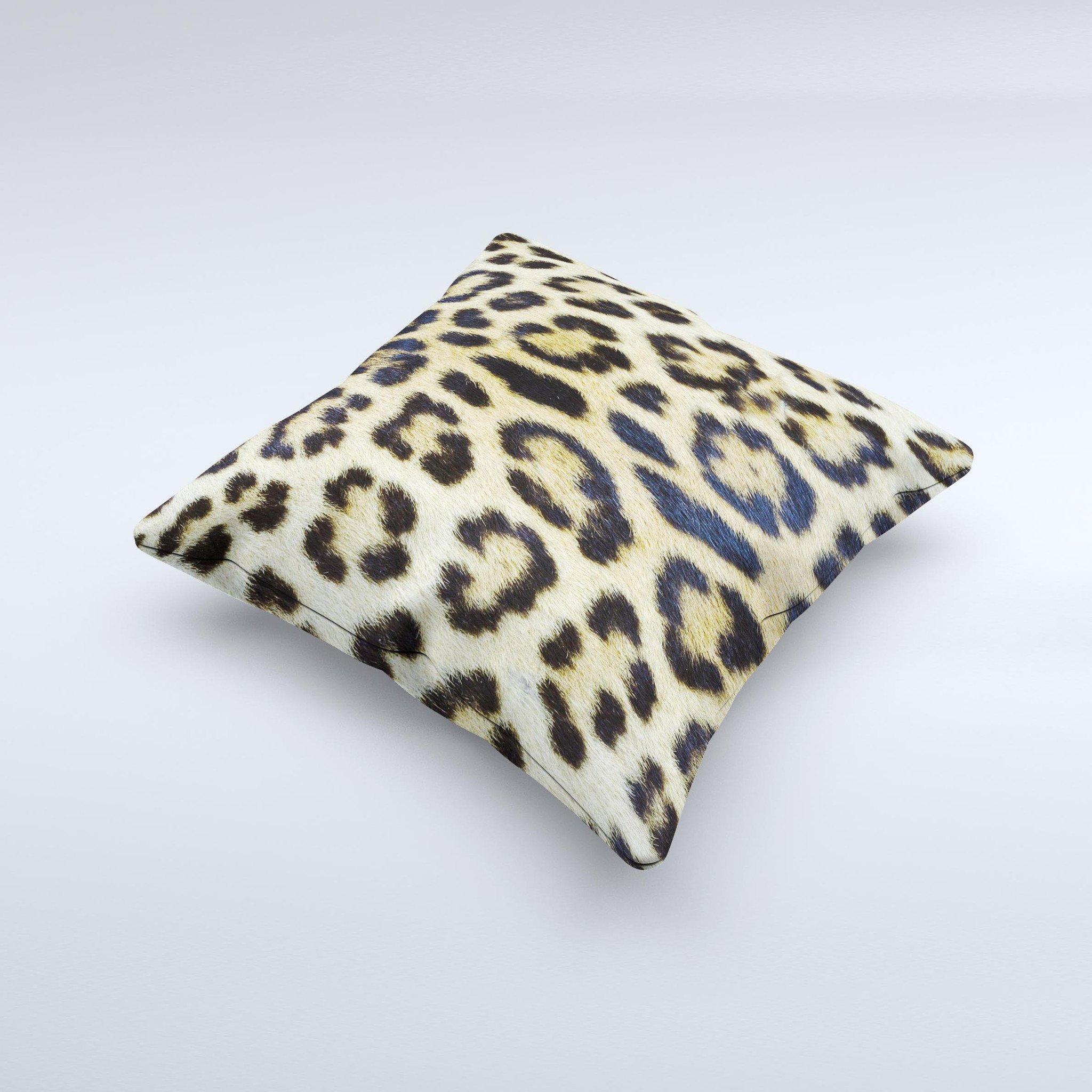 Real Leopard Hide V3 ink-Fuzed Decorative Throw Pillow showcasing unique leopard print design, handcrafted in Virginia with high-quality materials.