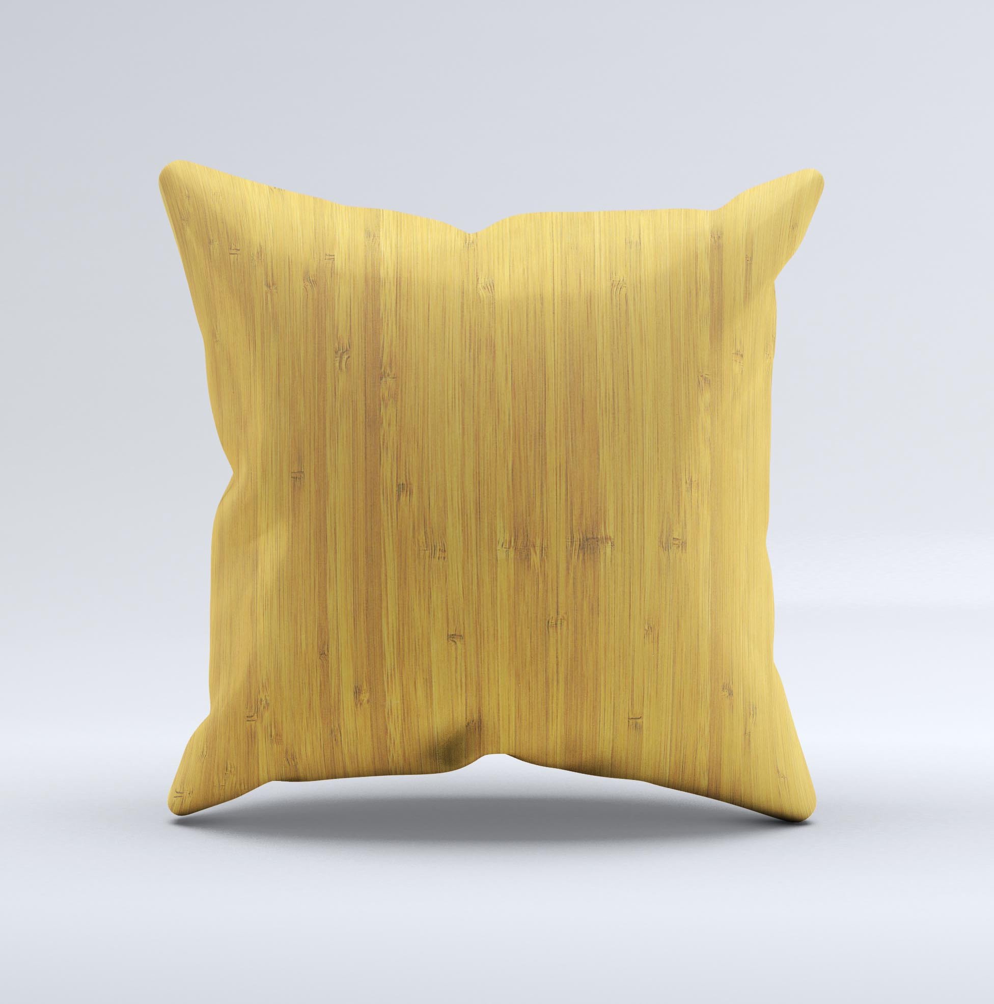 Real Light Bamboo Wood Ink-Fuzed Decorative Throw Pillow showcasing unique handcrafted design and high-quality materials.