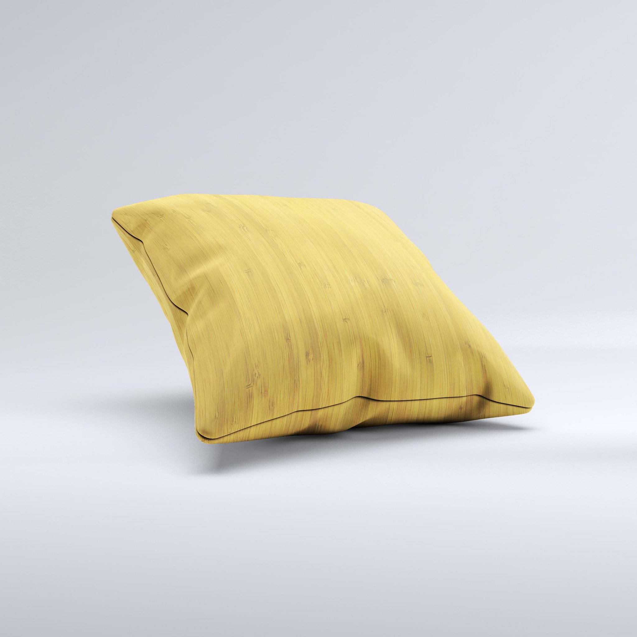 Real Light Bamboo Wood Ink-Fuzed Decorative Throw Pillow showcasing unique handcrafted design and high-quality materials.