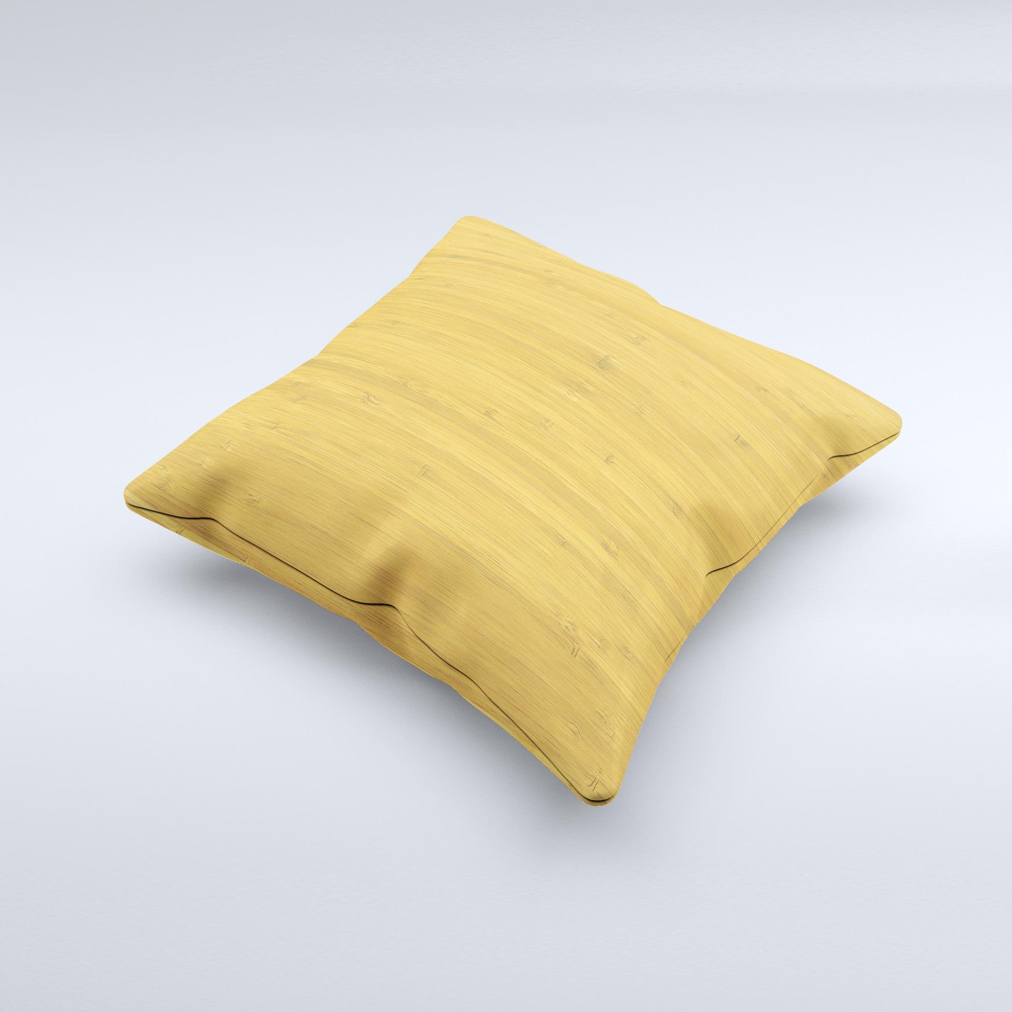 Real Light Bamboo Wood Ink-Fuzed Decorative Throw Pillow showcasing unique handcrafted design and high-quality materials.