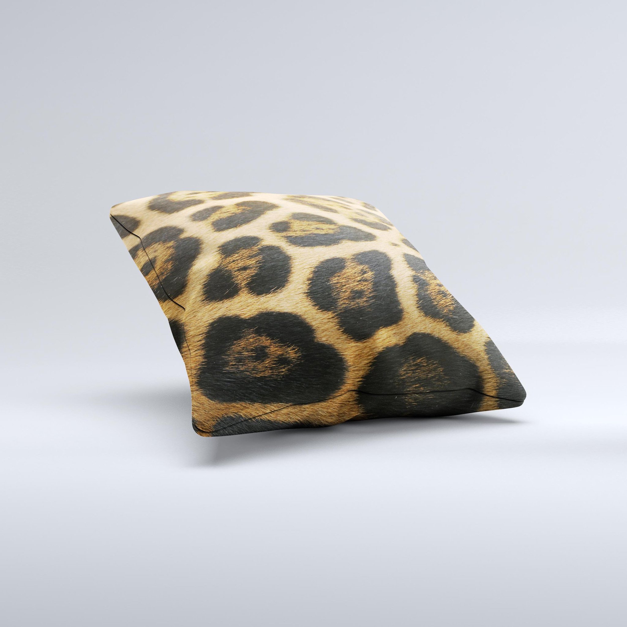 Real Thin Vector Leopard Print Decorative Throw Pillow, handcrafted in Virginia with high thread count fabric and unique design.