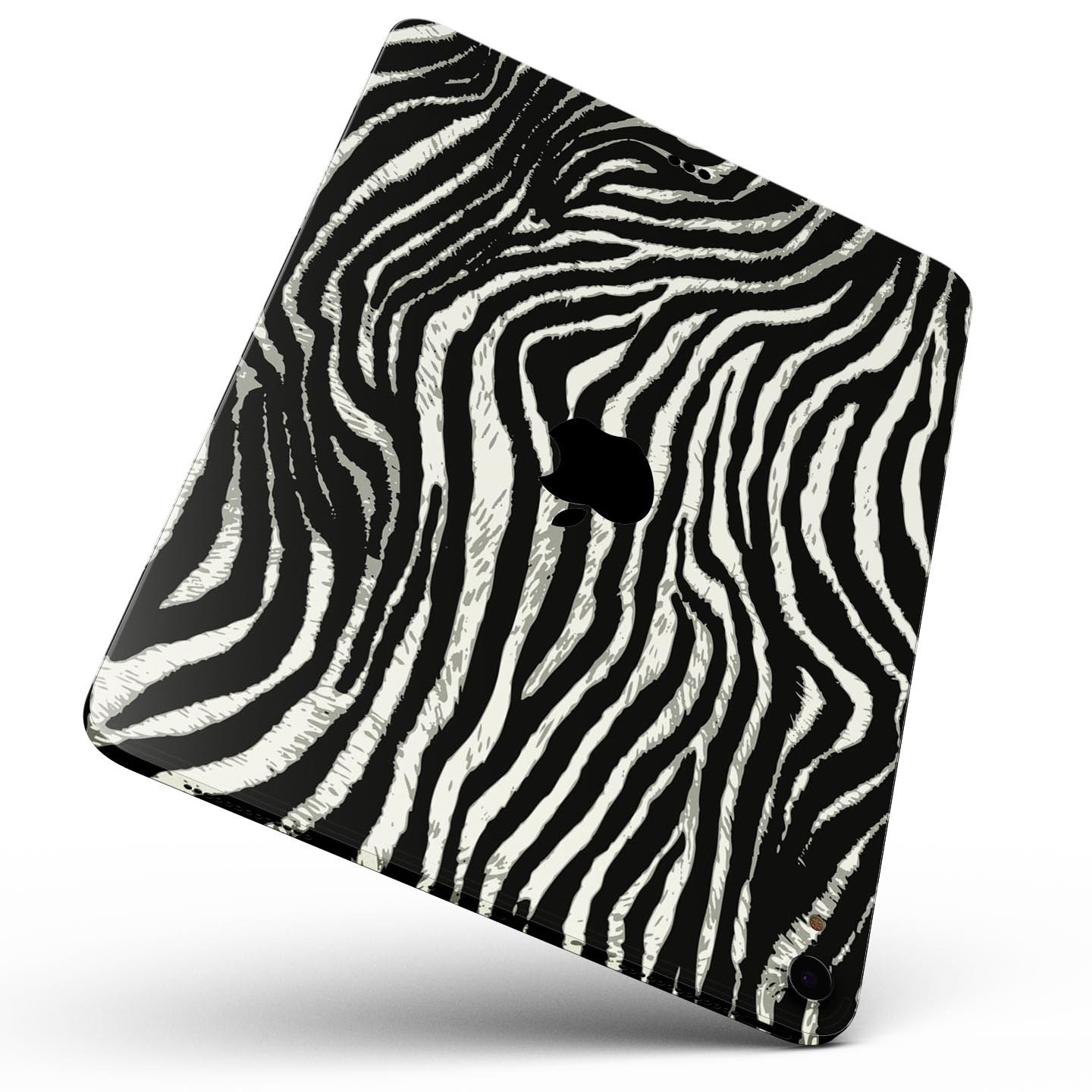 Real Vector Zebra Print skin decal for Apple iPad Pro, showcasing a stylish zebra pattern with a smooth finish.