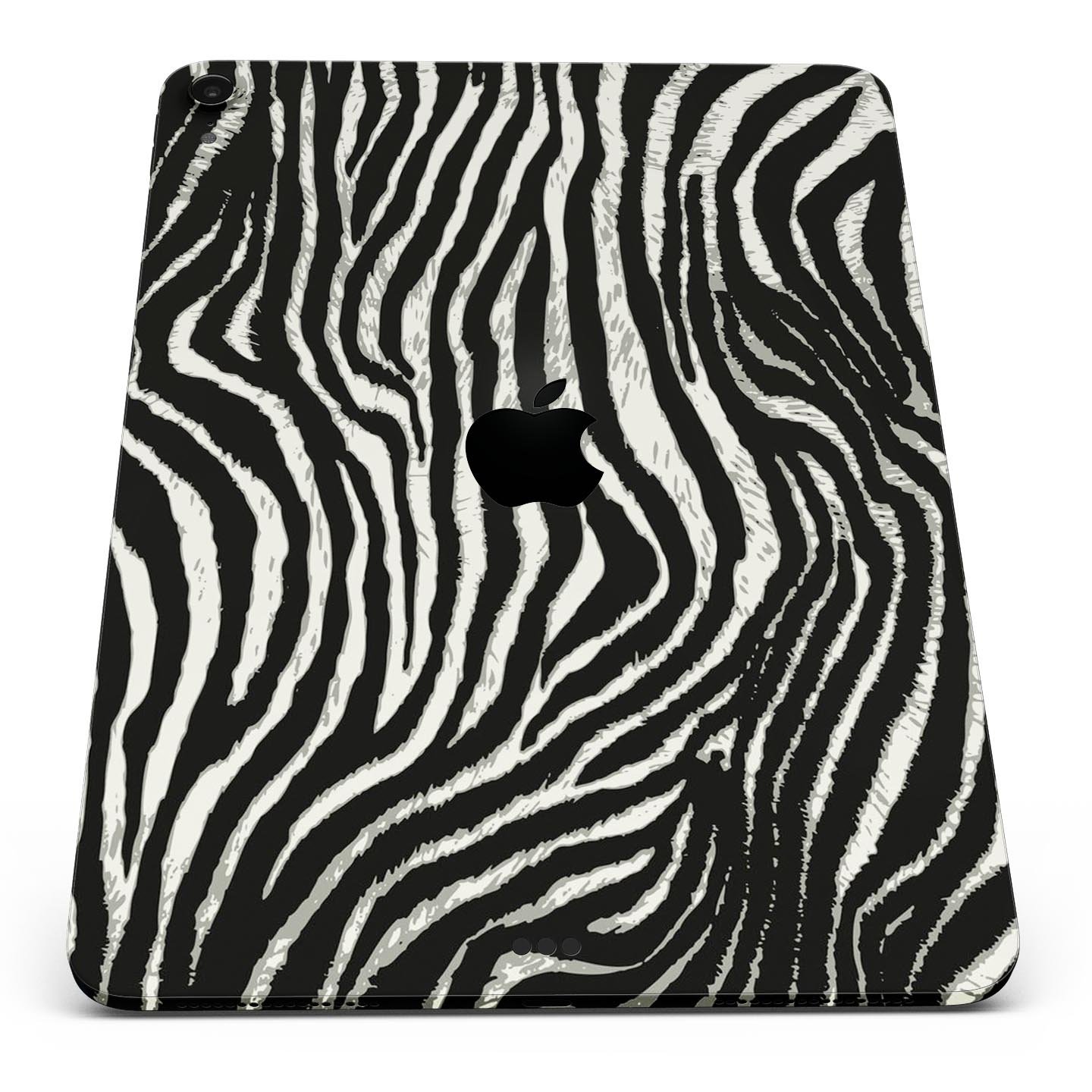 Real Vector Zebra Print skin decal for Apple iPad Pro, showcasing a stylish zebra pattern with a smooth finish.