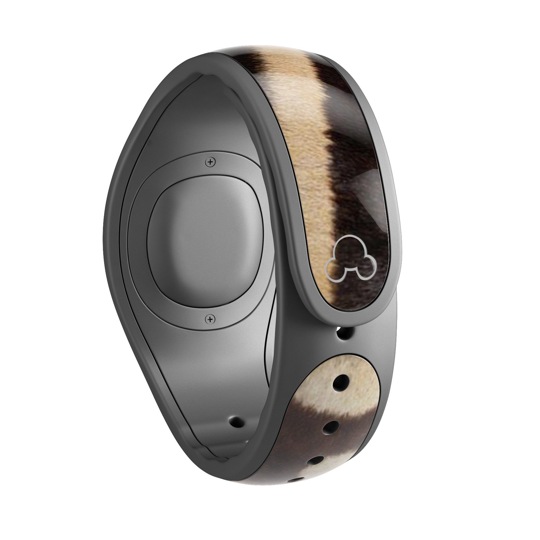 Real Zebra Print Texture decal skin wrap kit for Disney Magic Band, showcasing a stylish zebra pattern on a Magic Band.