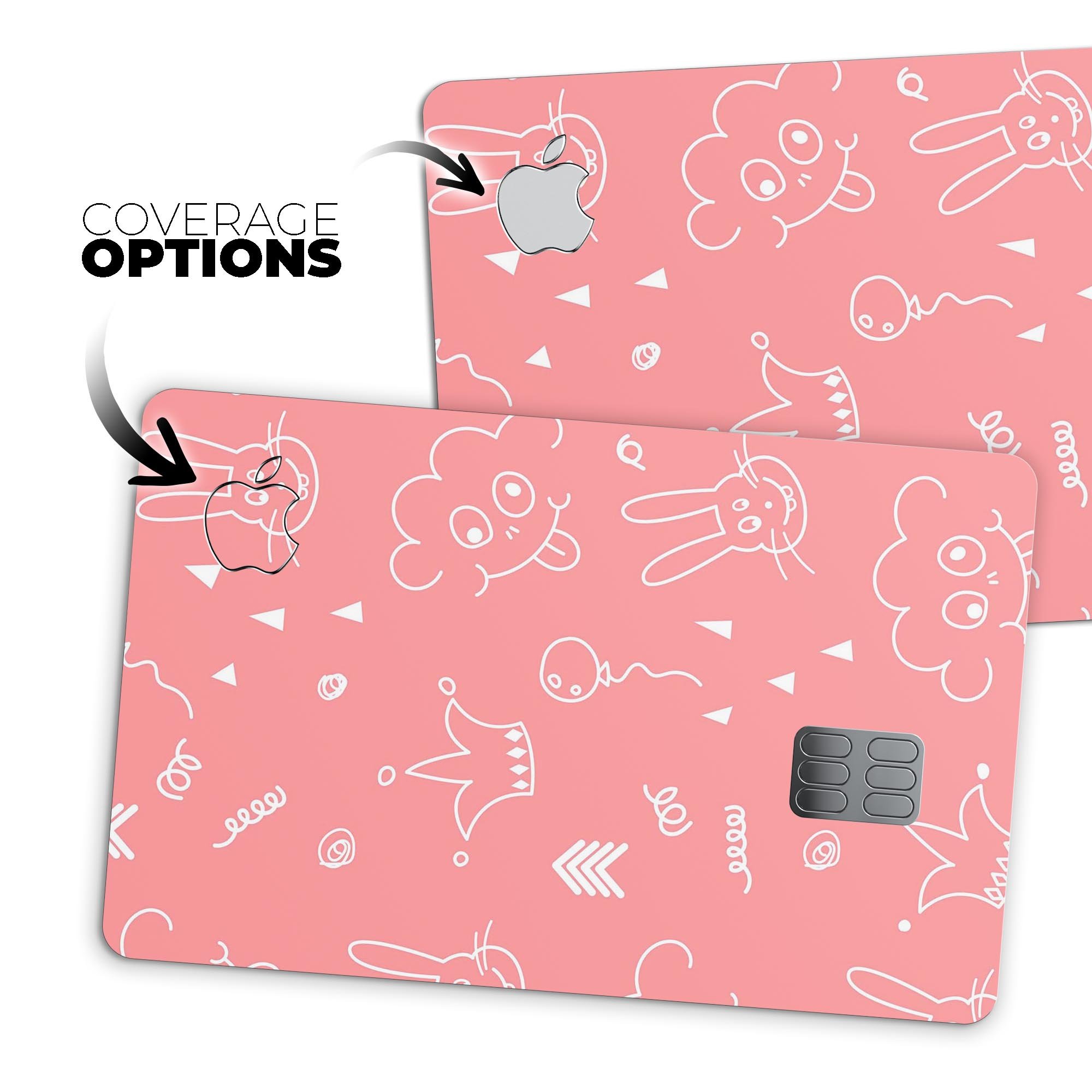 Red Jester hats and Balloons Premium Protective Decal Skin-Kit for Apple Card, showcasing vibrant design and high-quality finish.