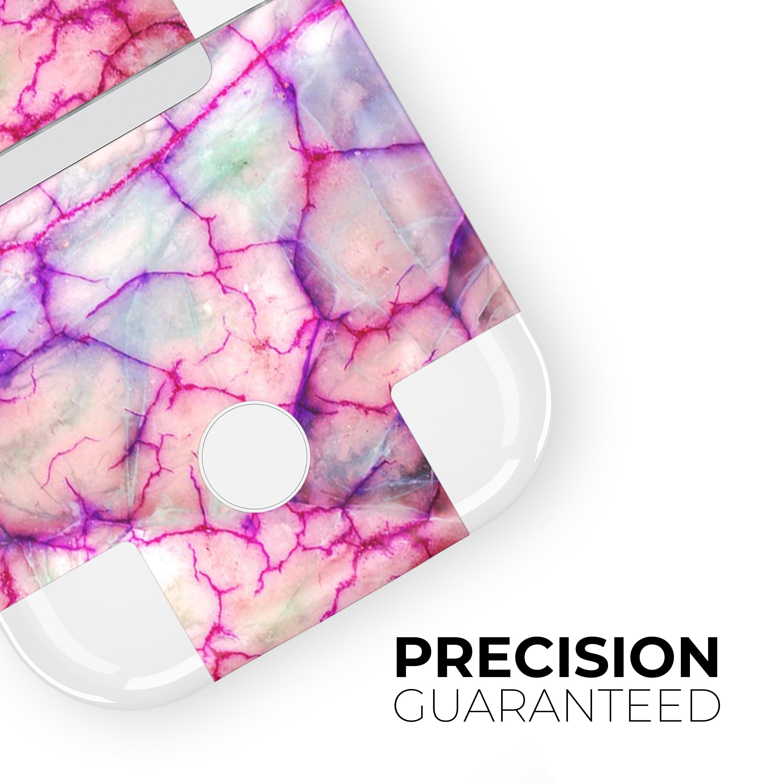 Red White Dragon Vein Agate skin decal wrap kit for Apple AirPods, showcasing vibrant colors and intricate patterns.