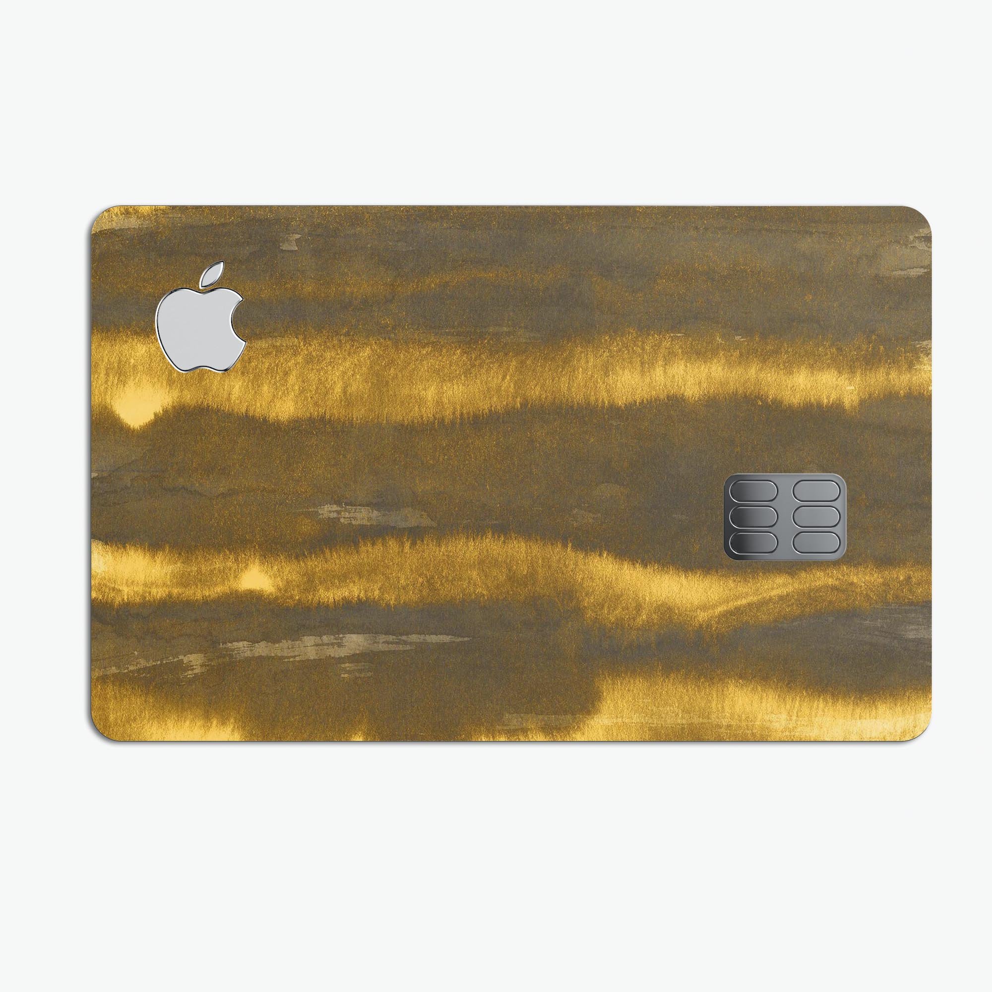 Reflective Golden Forest decal skin-kit for Apple Card, showcasing premium vinyl design and protective features.