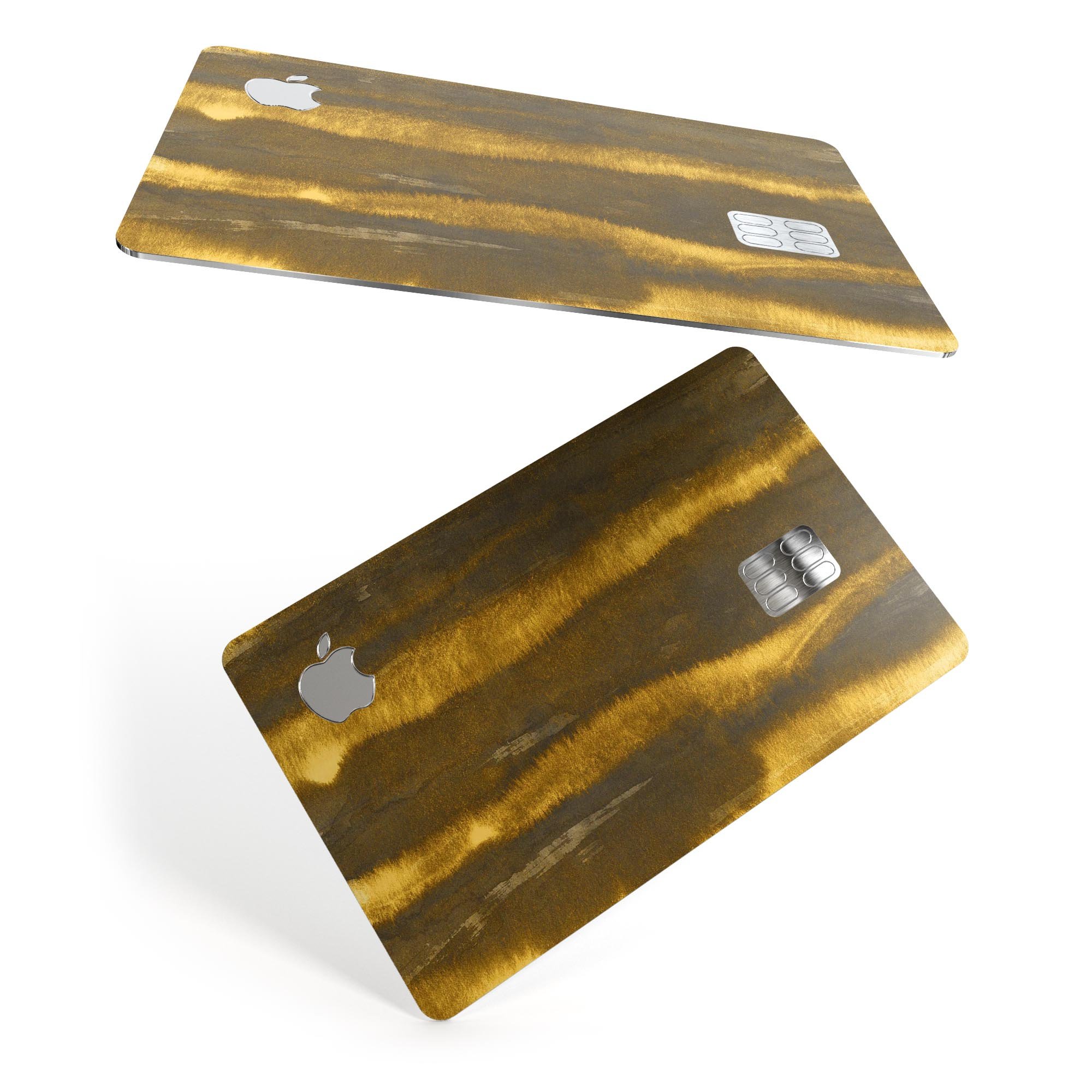 Reflective Golden Forest decal skin-kit for Apple Card, showcasing premium vinyl design and protective features.