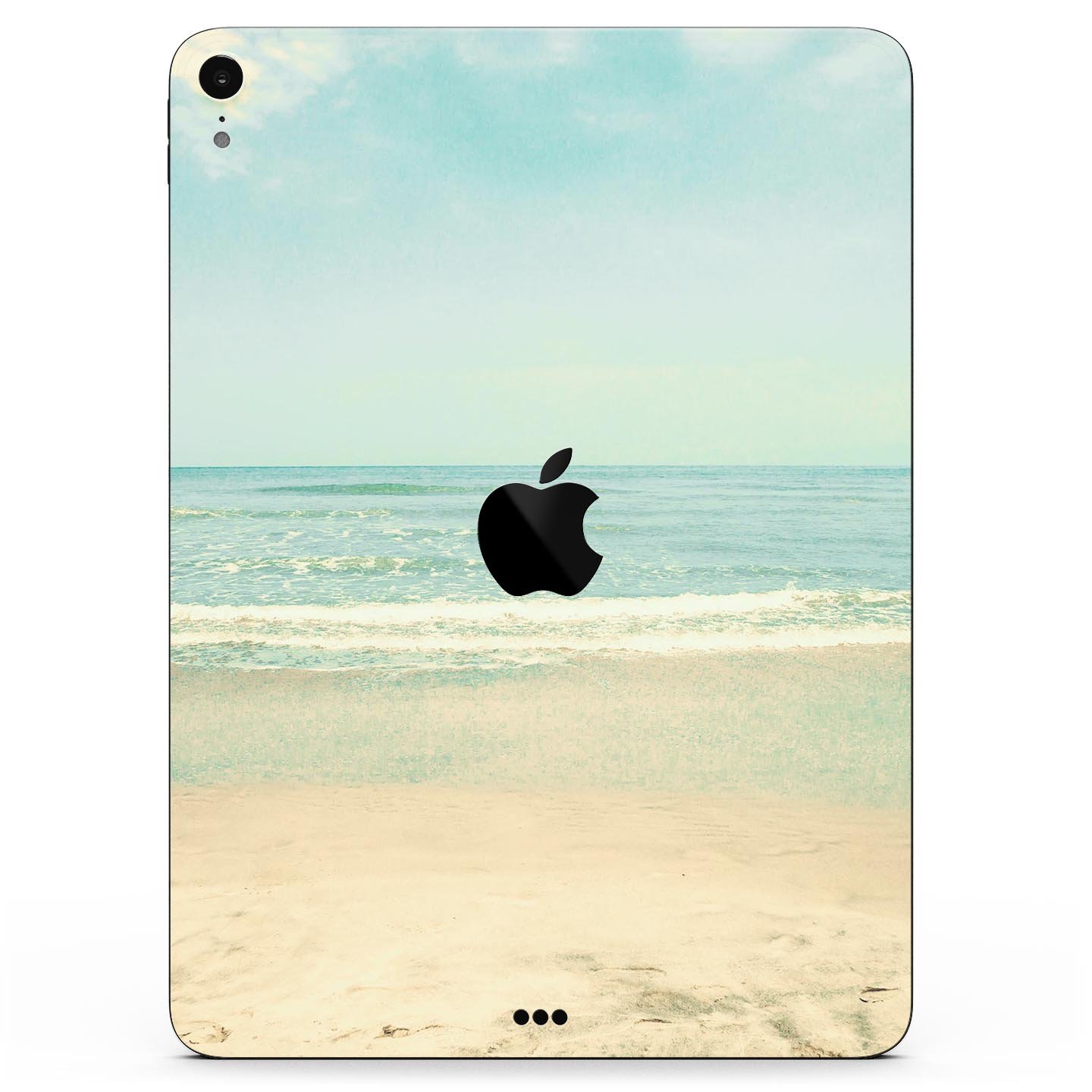 Relaxed Beach full body skin decal for Apple iPad Pro 12.9", showcasing vibrant beach design and premium quality materials.