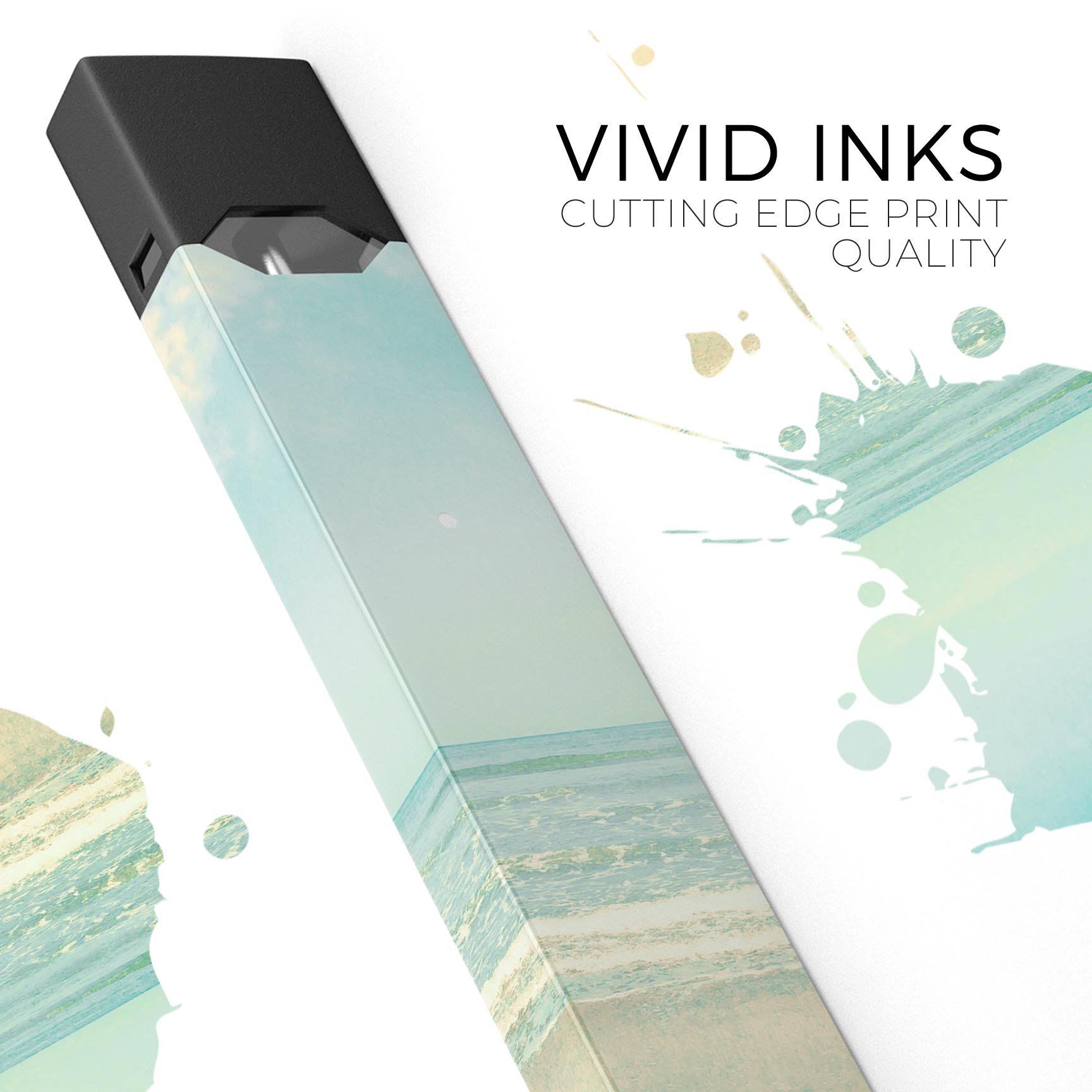 Relaxed Beach Premium Decal Protective Skin-Wrap Sticker designed for JUUL vaping device, showcasing vibrant colors and a sleek finish.