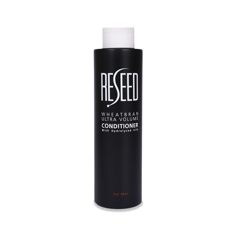 RESEED Wheat Bran Ultra Volume Conditioner for Men 250ml bottle with sleek design and natural ingredients.