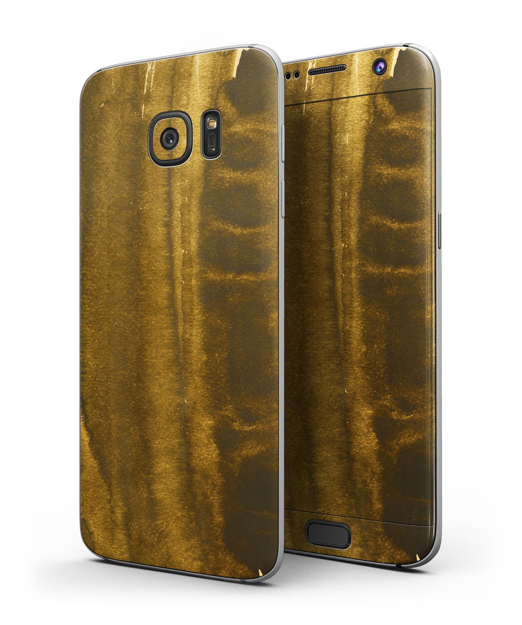 Resting Golden Sediment Full Body Skin-Kit for Samsung Galaxy S7, showcasing its sleek design and premium vinyl material.