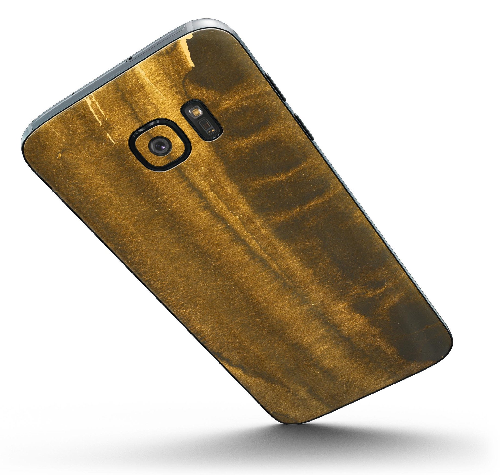 Resting Golden Sediment Full Body Skin-Kit for Samsung Galaxy S7, showcasing its sleek design and premium vinyl material.