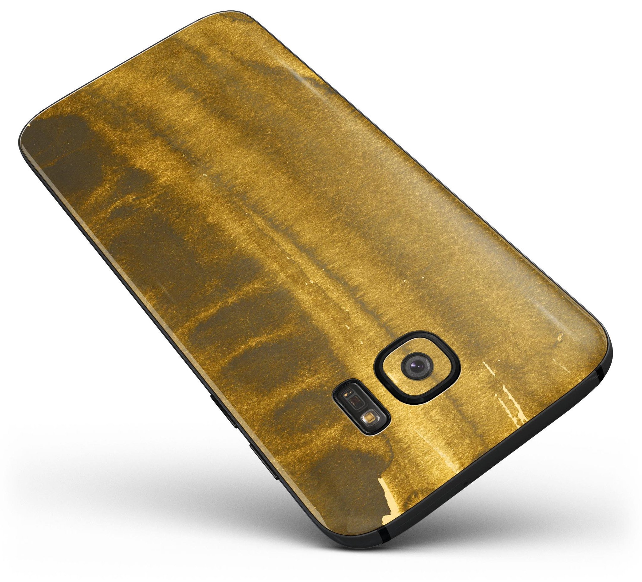 Resting Golden Sediment Full Body Skin-Kit for Samsung Galaxy S7, showcasing its sleek design and premium vinyl material.