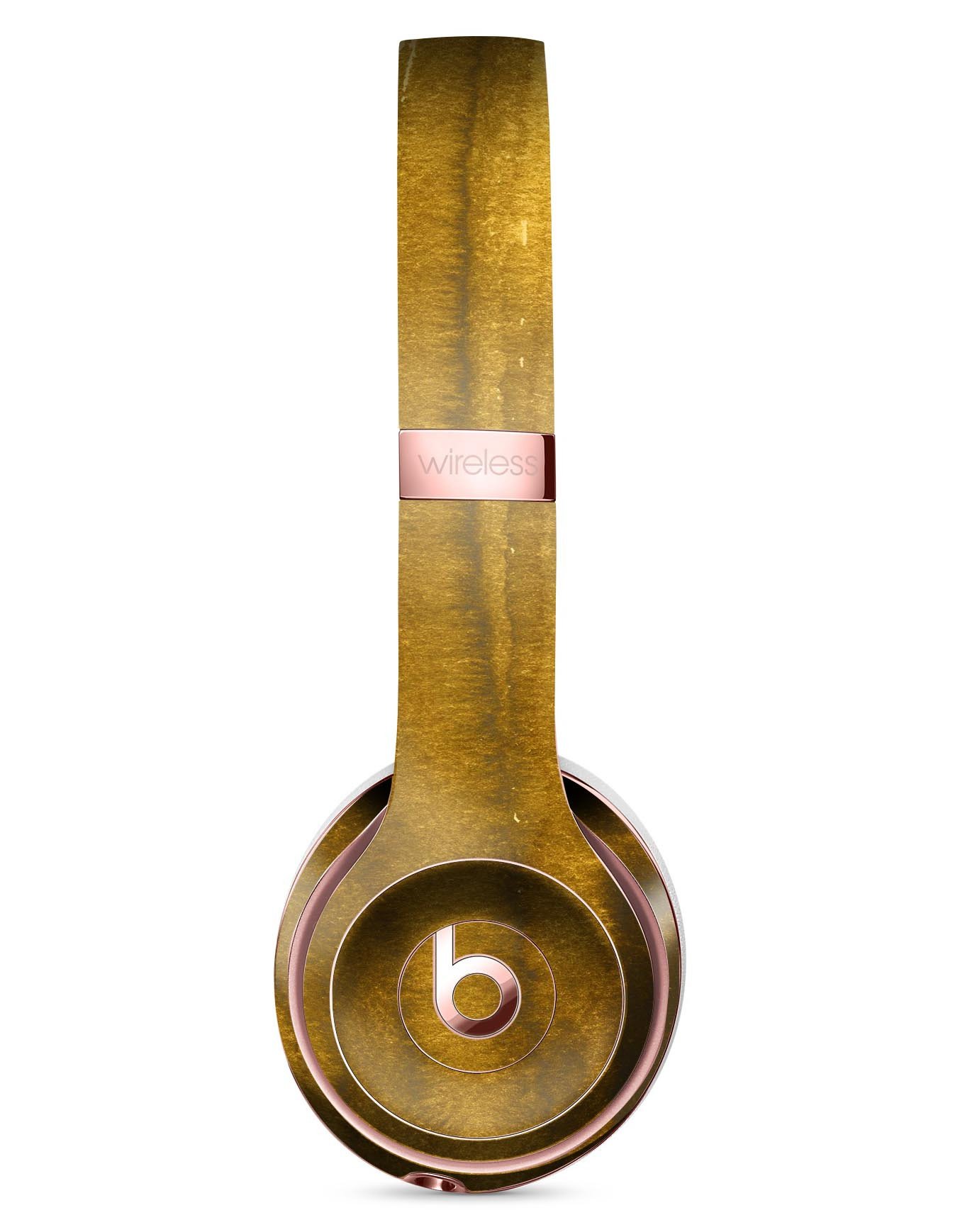 Resting Golden Sediment Full-Body Skin Kit for Beats by Dre Solo 3, showcasing a stylish golden design that protects headphones.