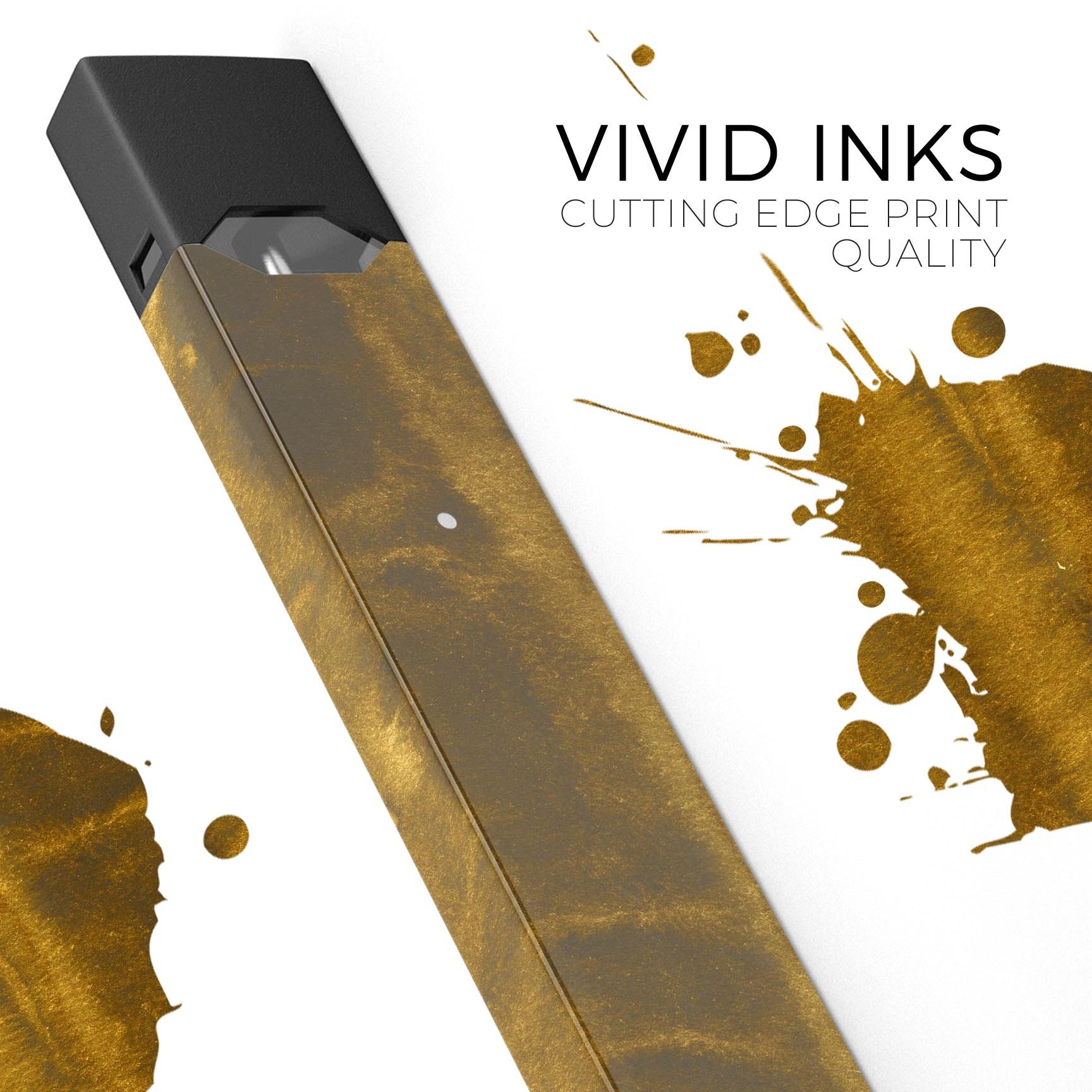 Resting Golden Sediment decal skin wrap for JUUL vaping device, showcasing its vibrant design and protective features.