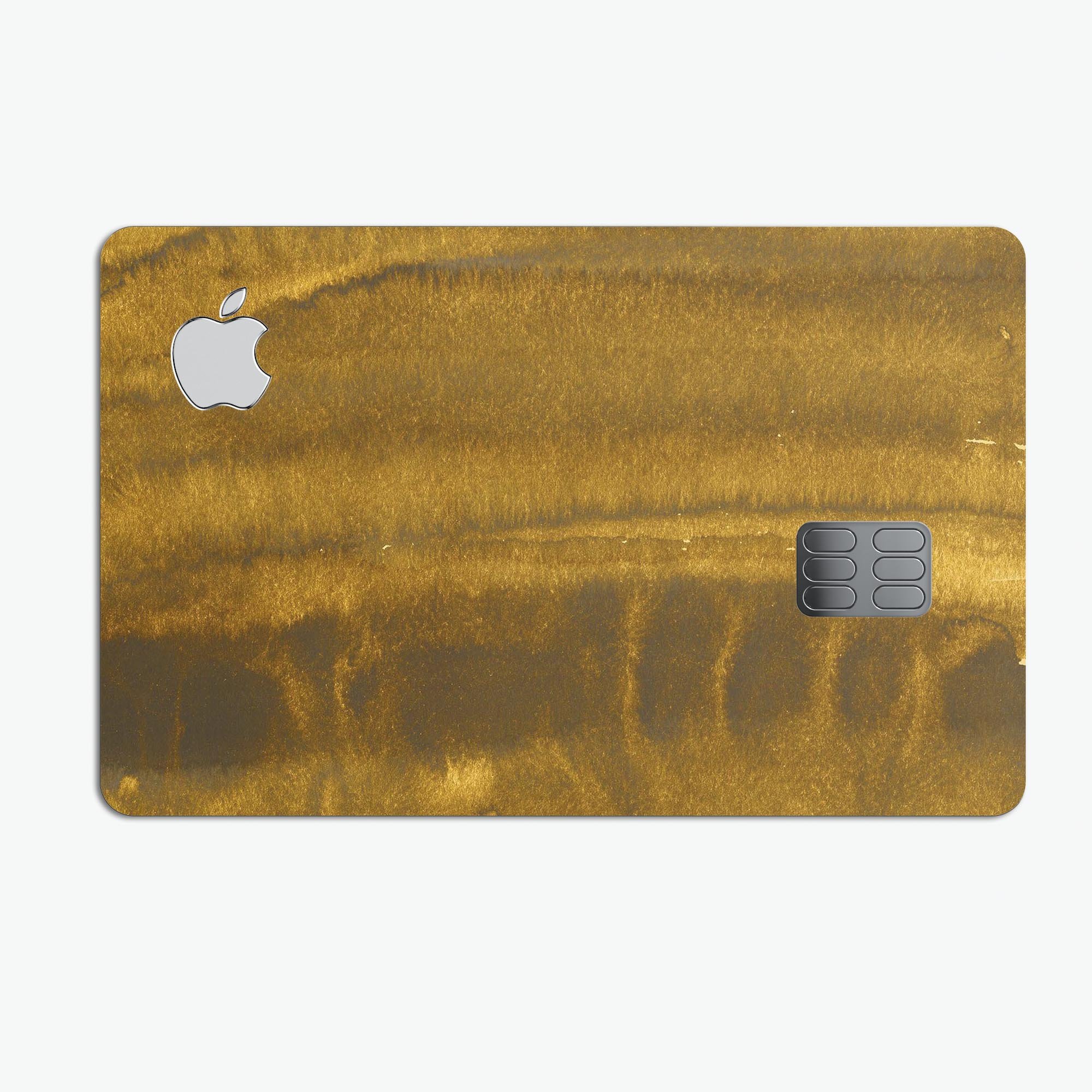 Resting Golden Sediment decal skin-kit for Apple Card, showcasing premium vinyl material and elegant design.