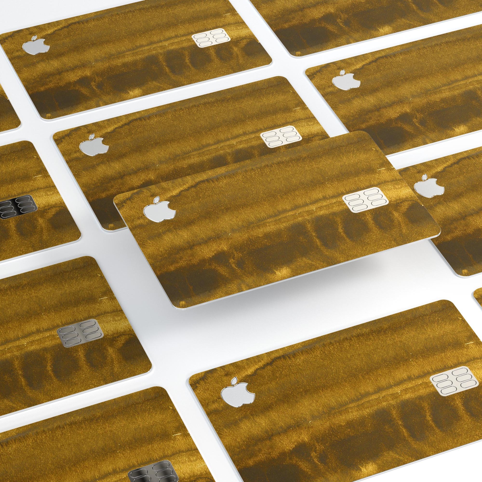 Resting Golden Sediment decal skin-kit for Apple Card, showcasing premium vinyl material and elegant design.