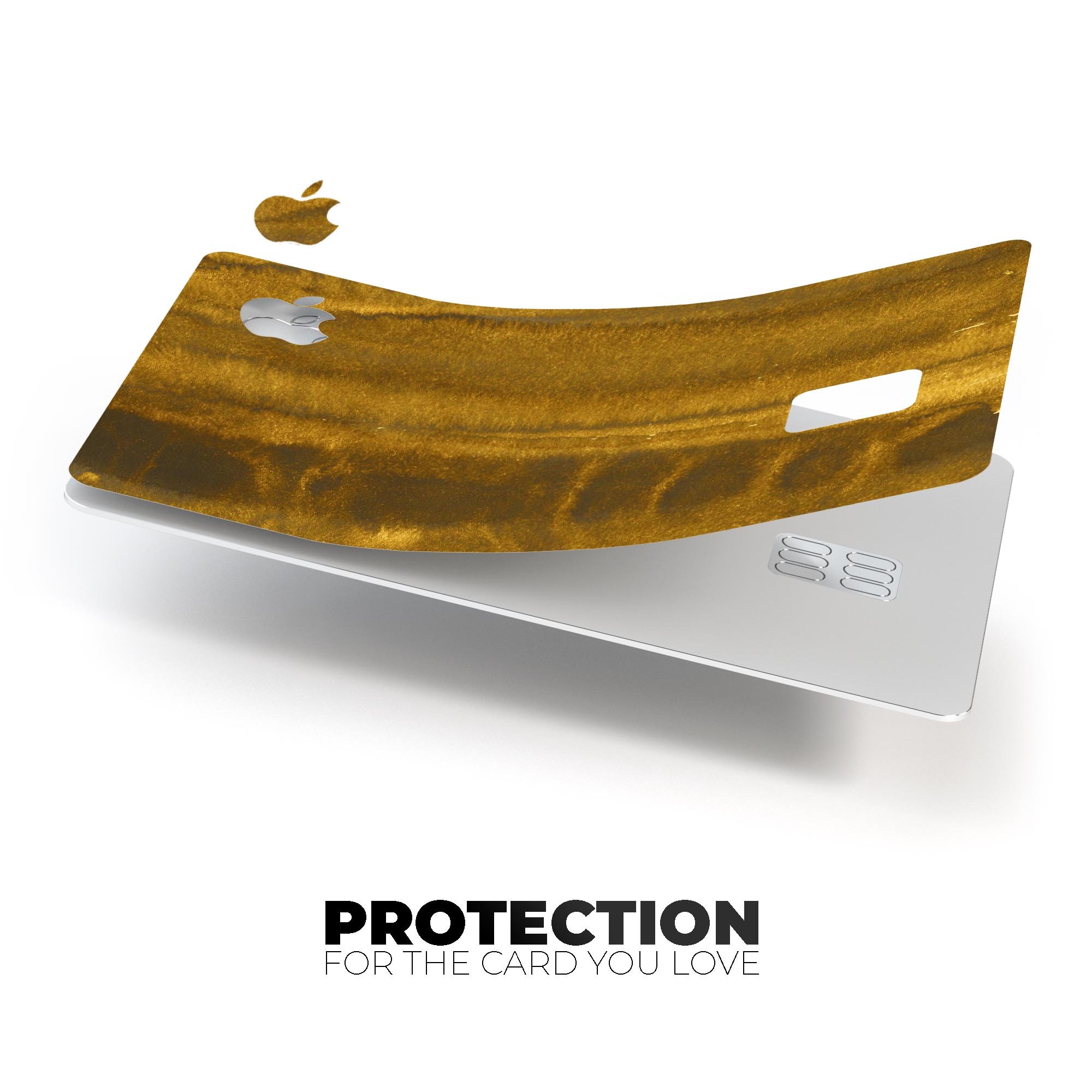 Resting Golden Sediment decal skin-kit for Apple Card, showcasing premium vinyl material and elegant design.