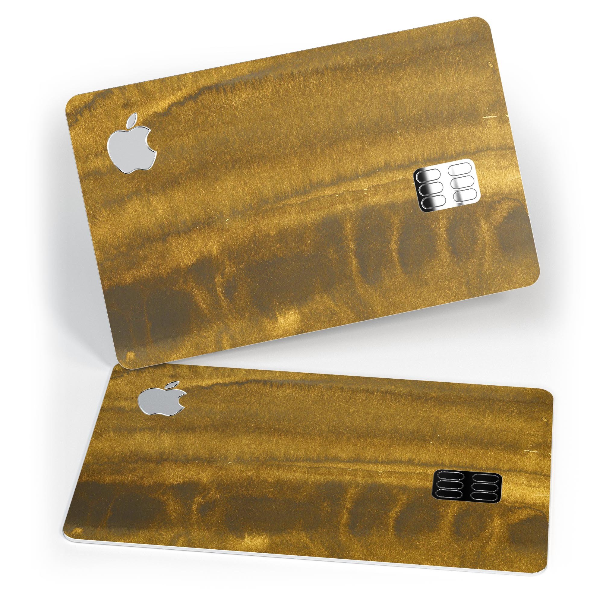 Resting Golden Sediment decal skin-kit for Apple Card, showcasing premium vinyl material and elegant design.