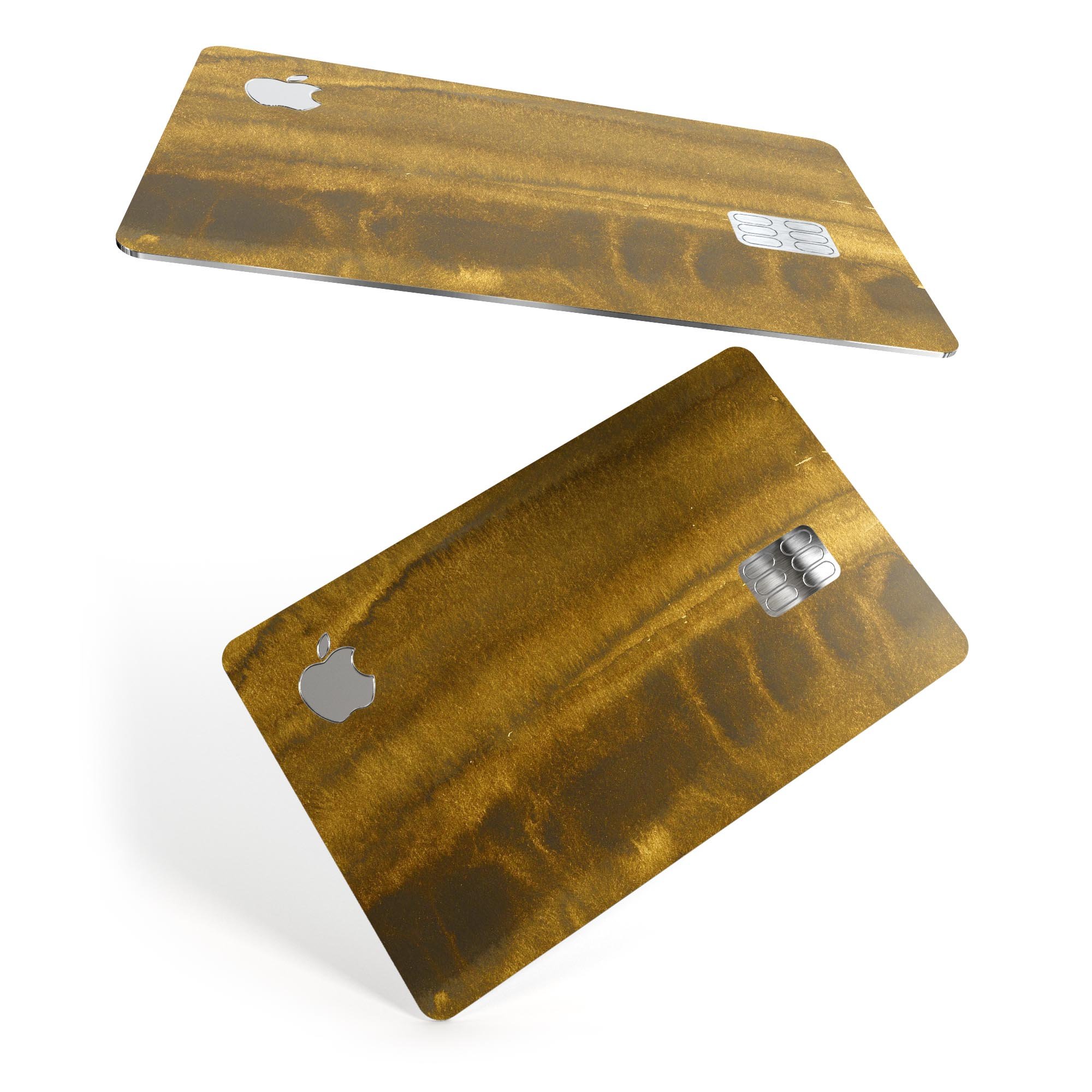 Resting Golden Sediment decal skin-kit for Apple Card, showcasing premium vinyl material and elegant design.