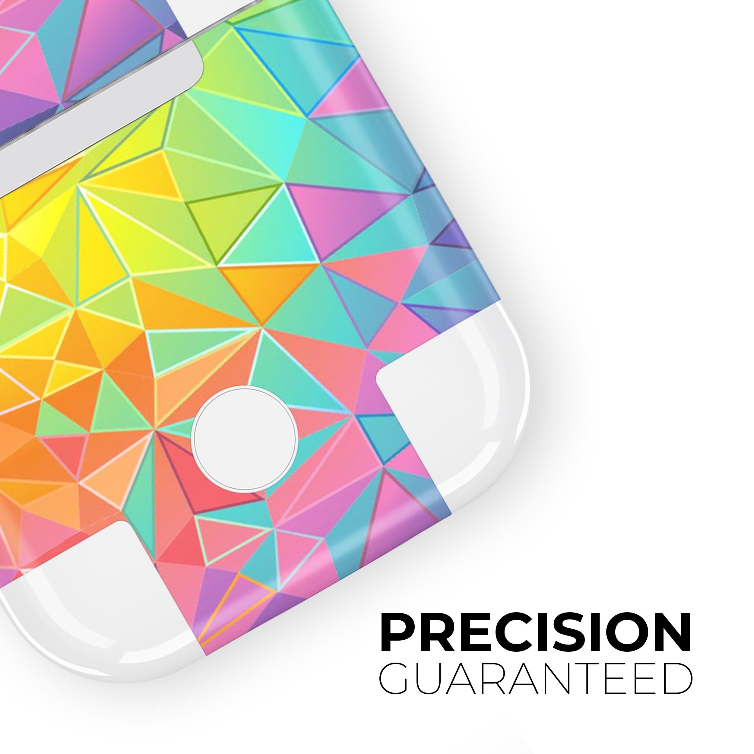 Retro Geometric skin decal wrap kit for Apple AirPods, showcasing vibrant geometric patterns and high-quality finish.