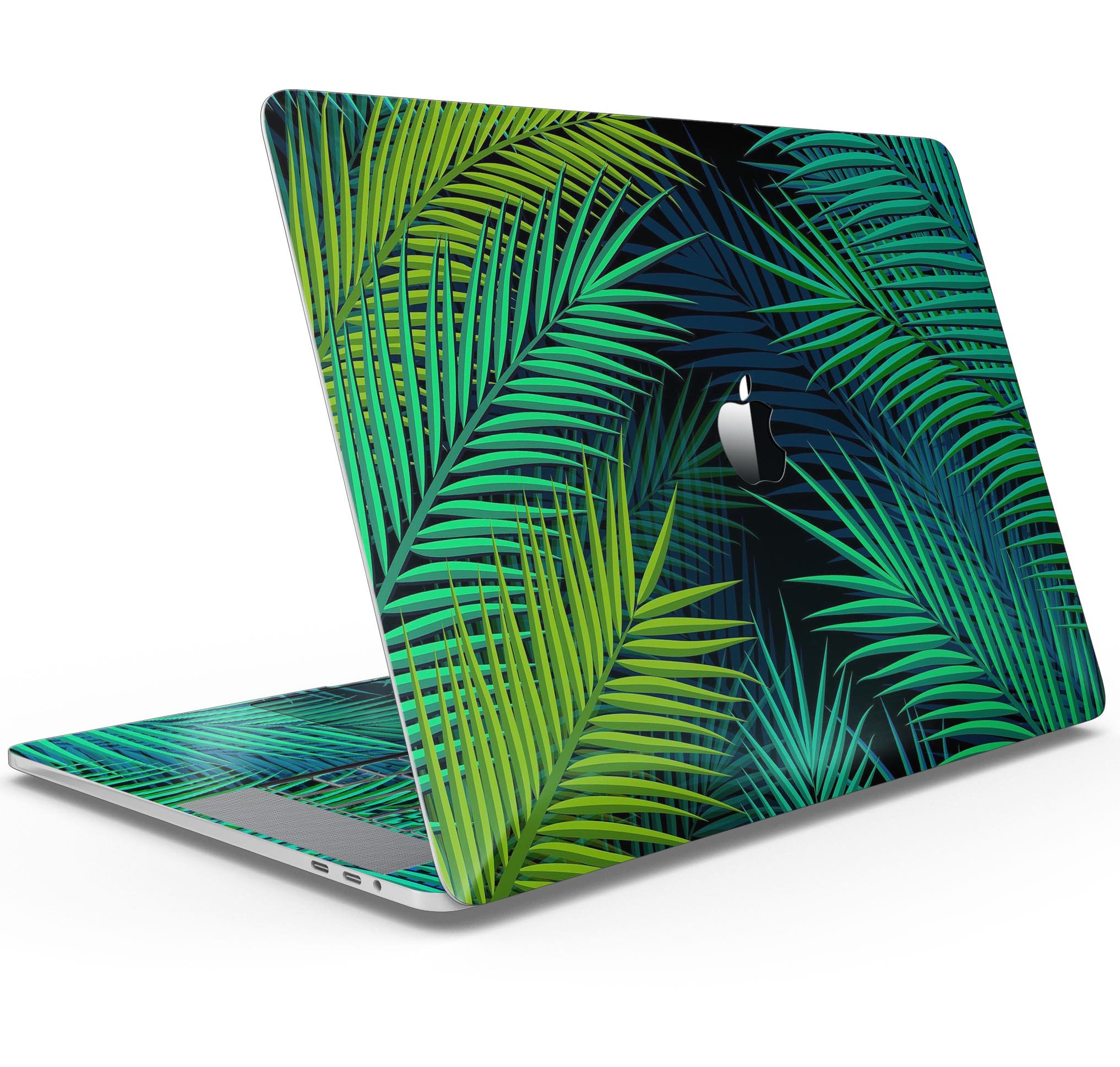 Retro Summer Jungle skin decal wrap kit for Apple MacBook, showcasing vibrant jungle design and premium vinyl material.