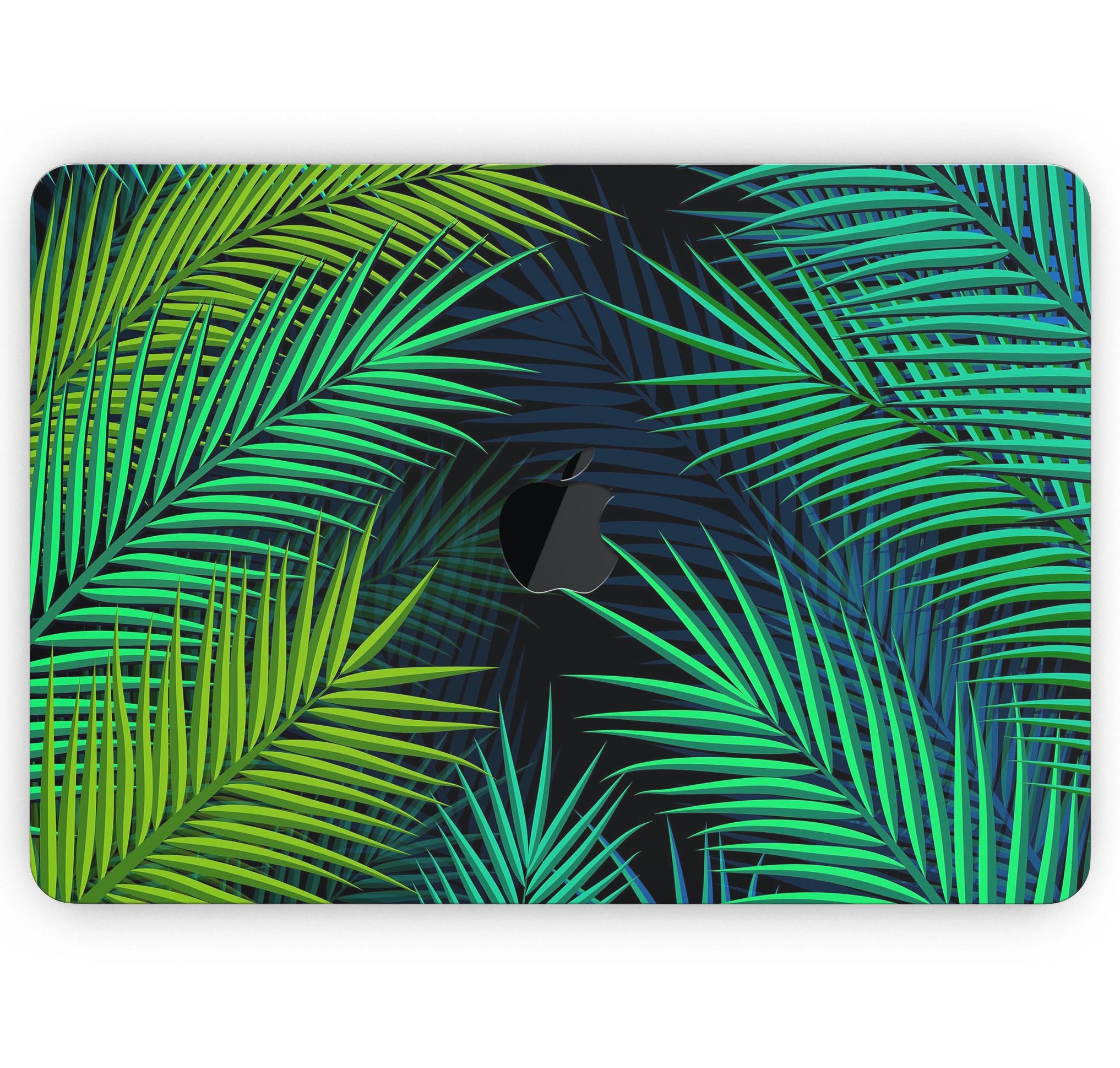 Retro Summer Jungle skin decal wrap kit for Apple MacBook, showcasing vibrant jungle design and premium vinyl material.