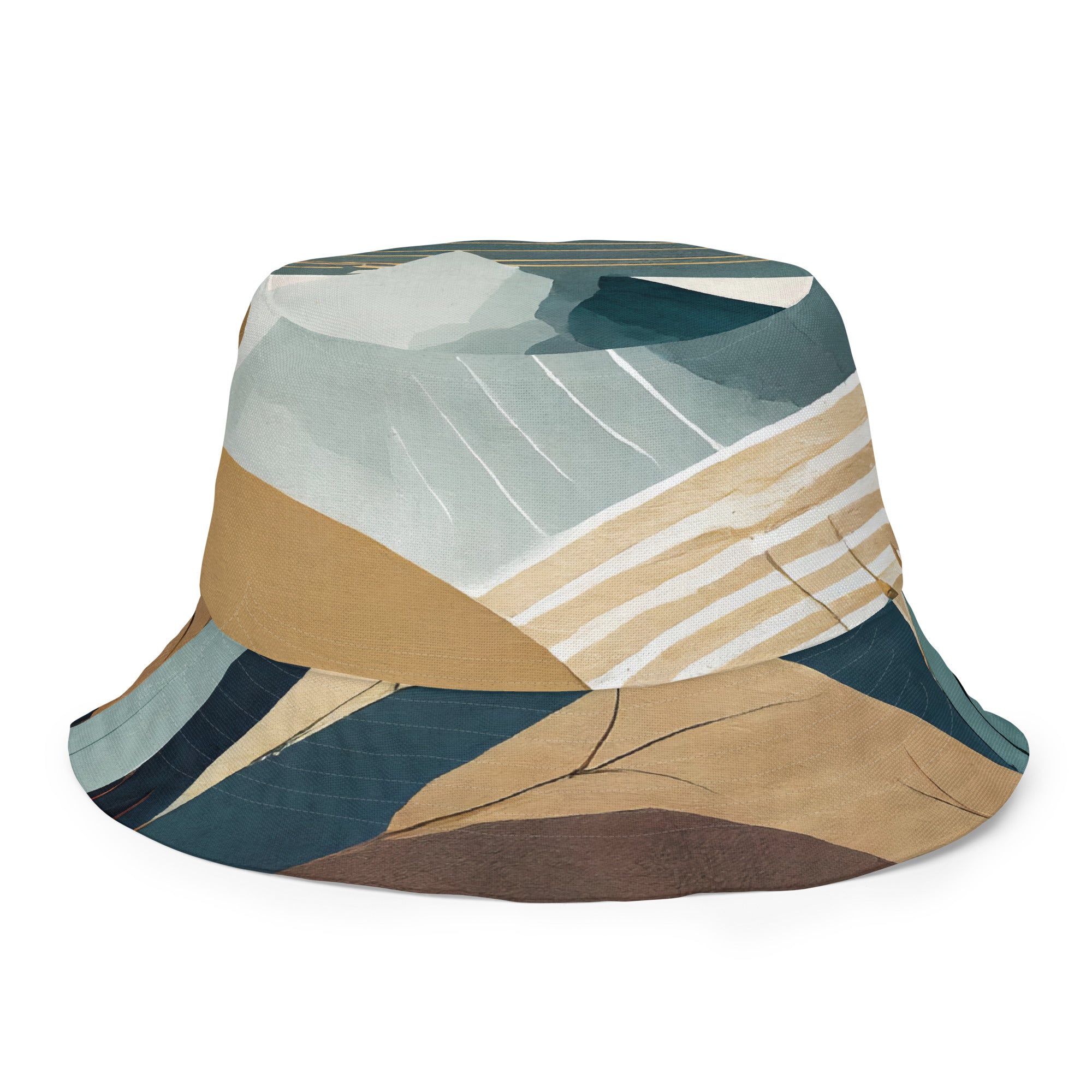 Reversible Bucket Hat Boho Style Print 3698 showcasing its dual-sided design and vibrant patterns, perfect for outdoor activities and fashion.