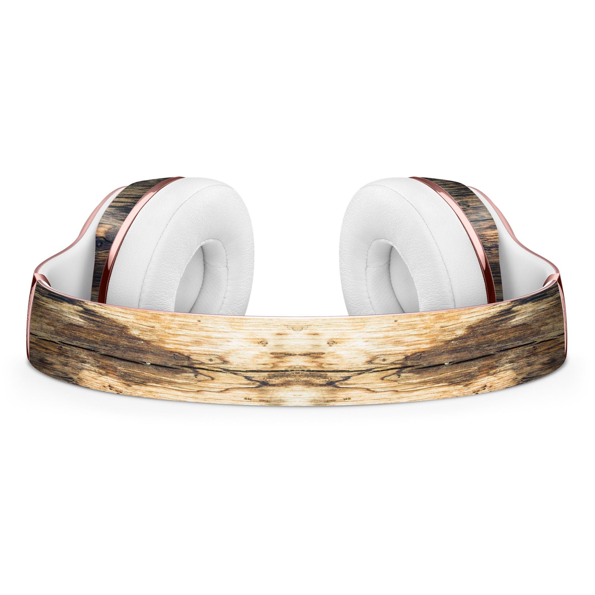 Rich Eroded Wood Planks Skin Kit for Beats by Dre Solo 3, showcasing a stylish design that protects headphones.