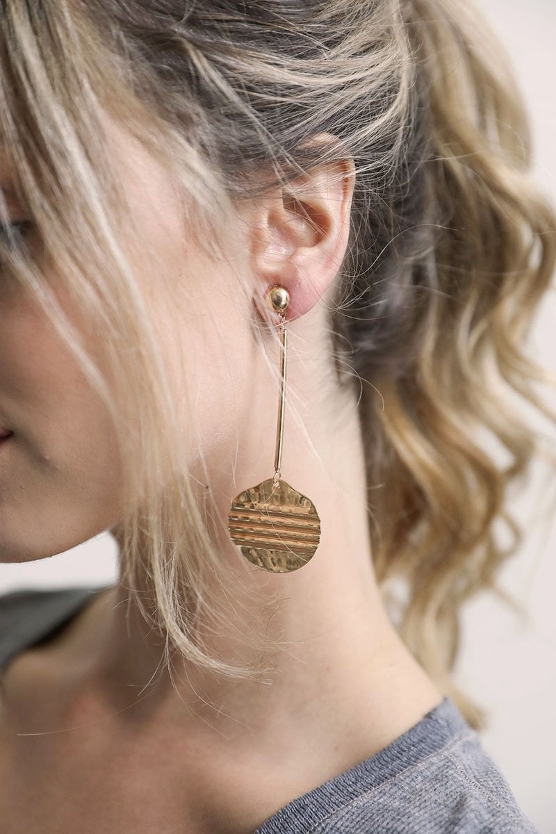 Elegant Roman Coin Earrings featuring a dangle drop design with intricate coin details, perfect for enhancing any outfit.