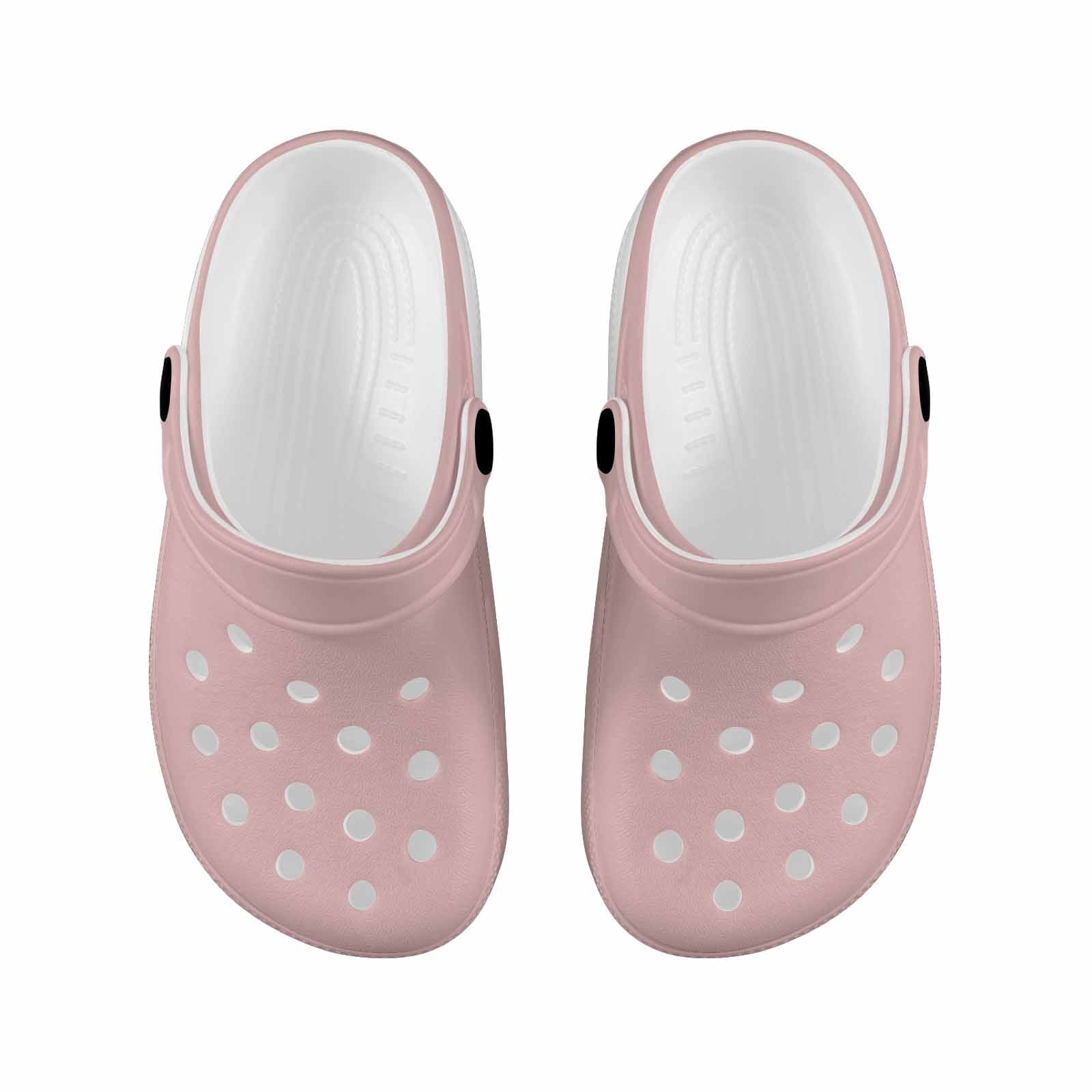 Rose Quartz Red Kids Clogs featuring lightweight EVA material, ventilation ports, and pivoting heel straps for a secure fit.