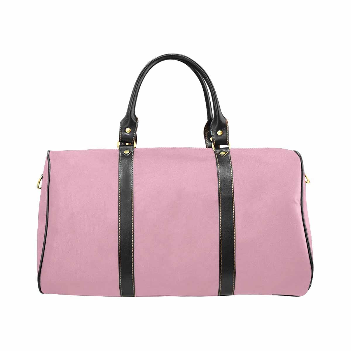 Rosewater Red Travel Bag with adjustable strap, showcasing its stylish design and spacious interior.