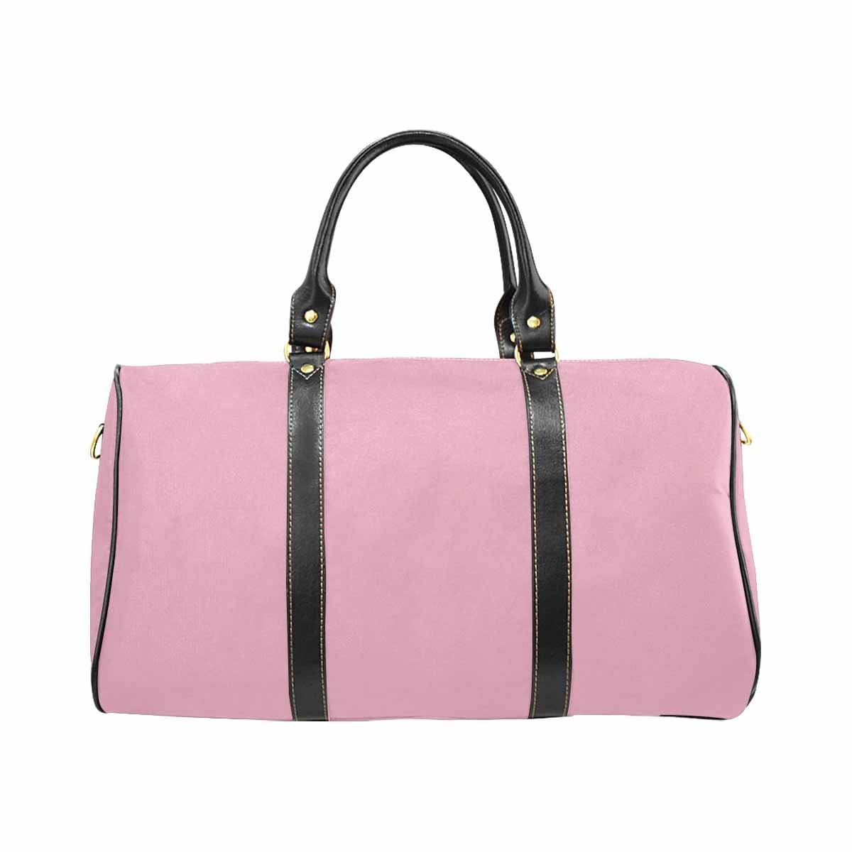 Rosewater Red Travel Bag with adjustable strap, showcasing its stylish design and spacious interior.