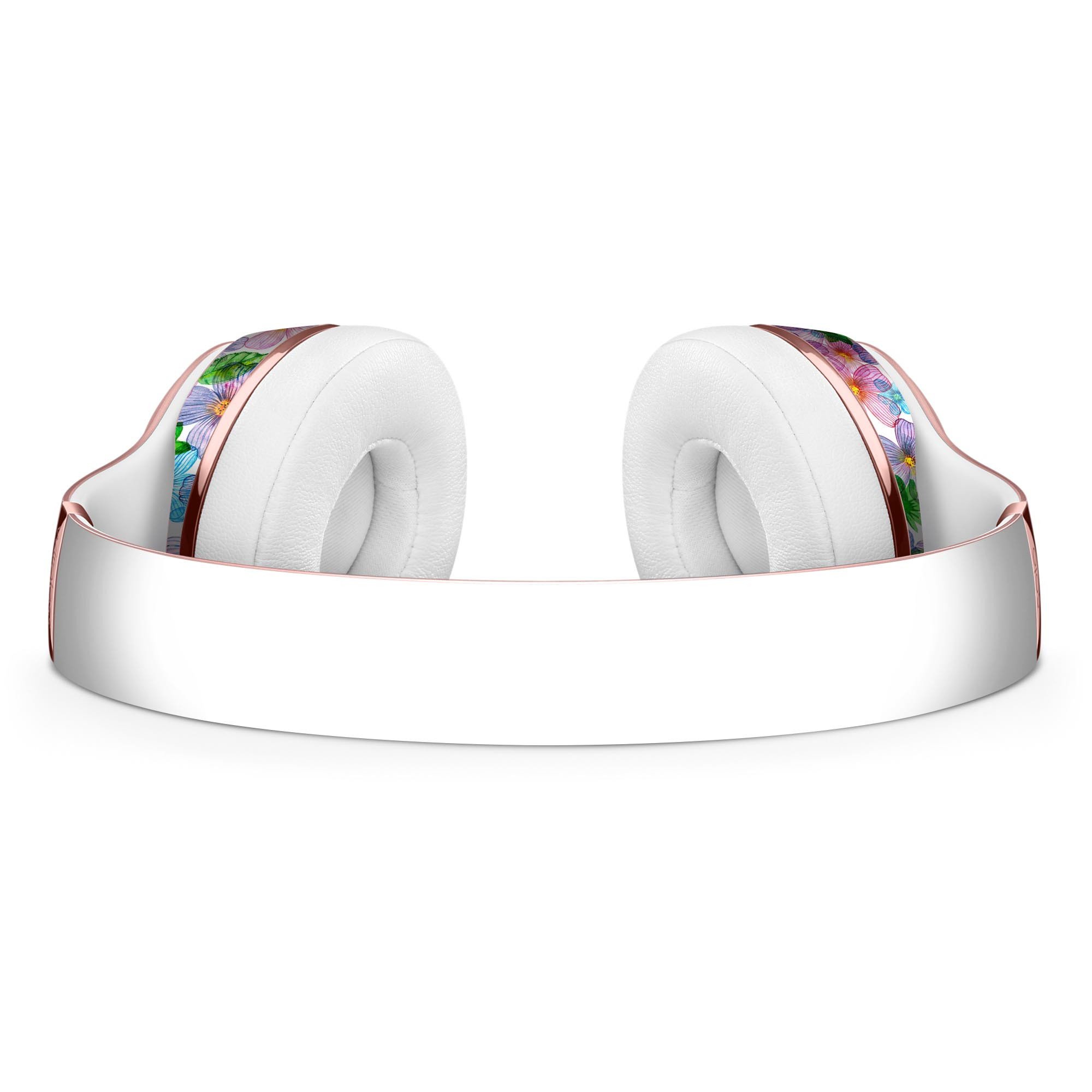 Rounded Flower Cluster Skin Kit for Beats by Dre Solo 3, showcasing vibrant floral design on premium vinyl.