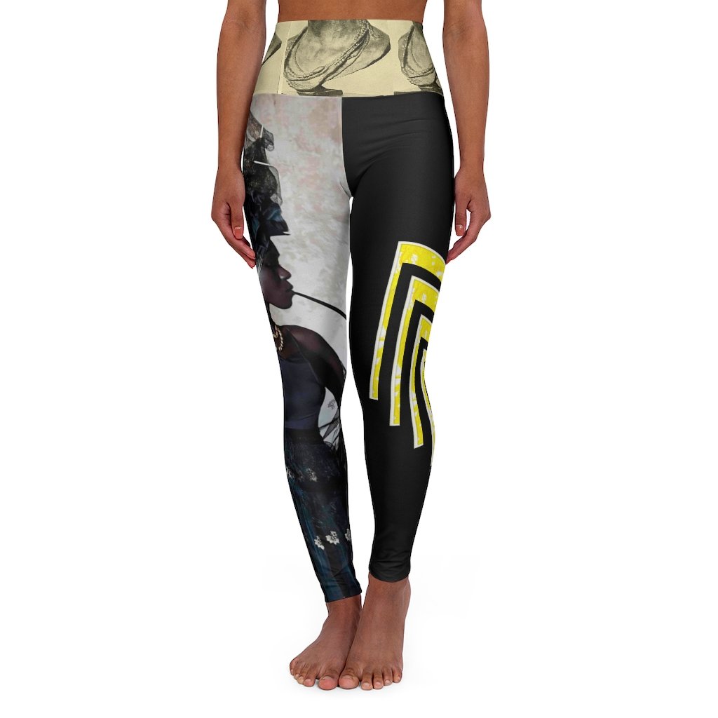 Royal Crest High Waisted Yoga Leggings in a stylish design, featuring a high waistband and skinny fit, made from durable polyester fabric.