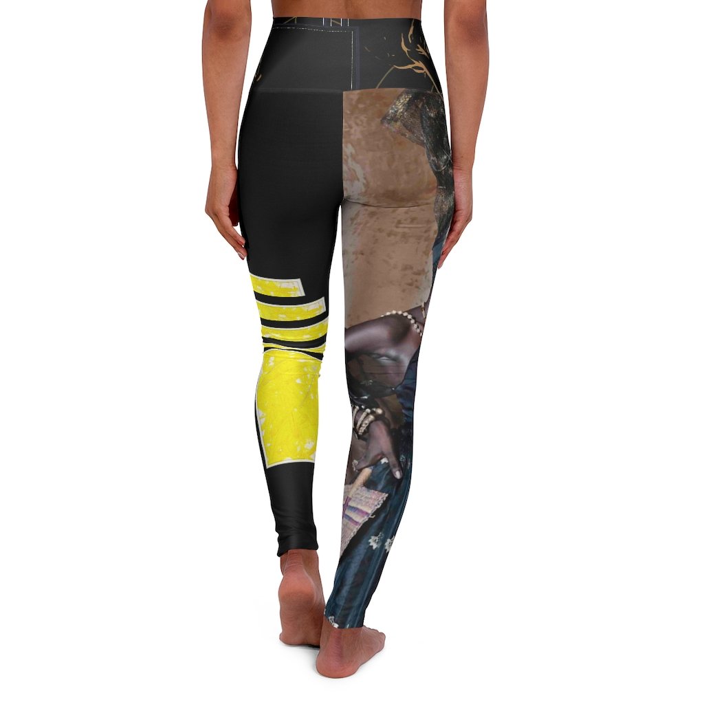 Royal Crest High Waisted Yoga Leggings in a stylish design, featuring a high waistband and skinny fit, made from durable polyester fabric.