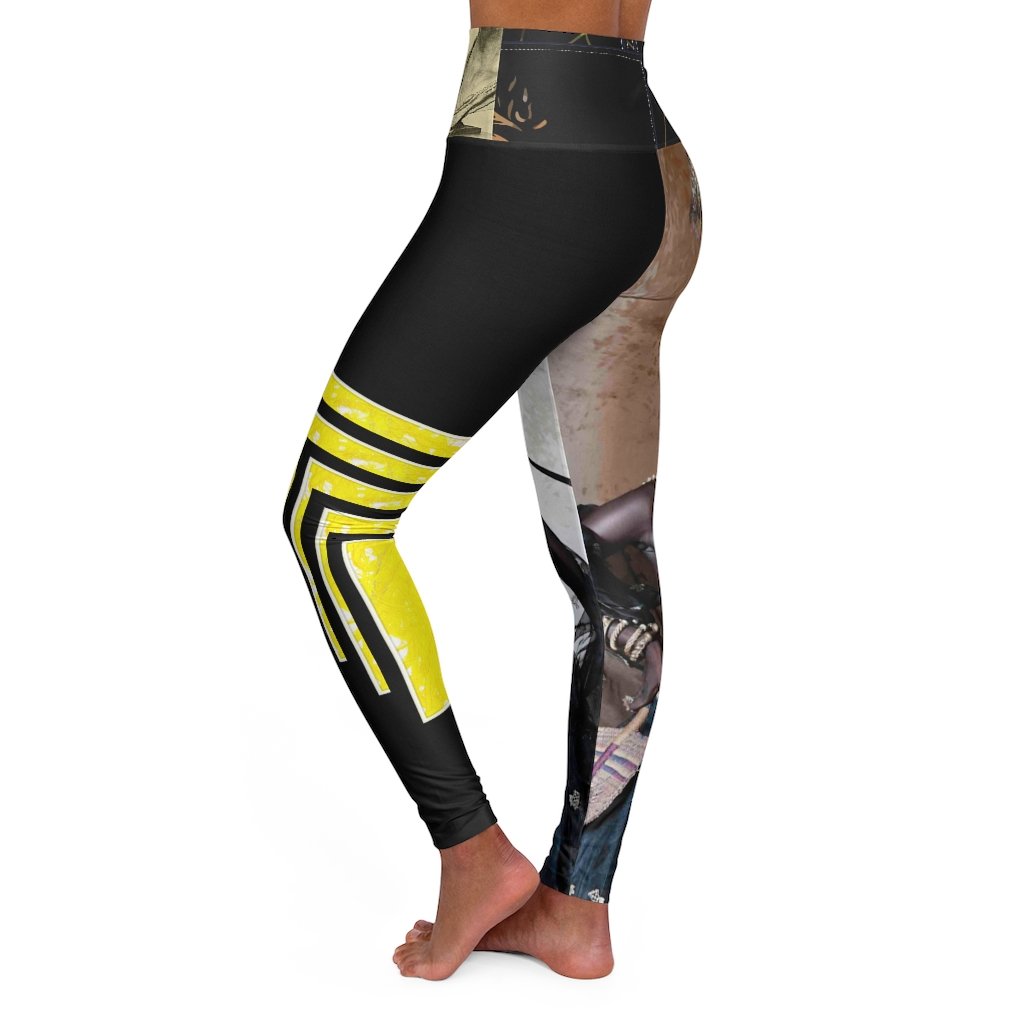 Royal Crest High Waisted Yoga Leggings in a stylish design, featuring a high waistband and skinny fit, made from durable polyester fabric.