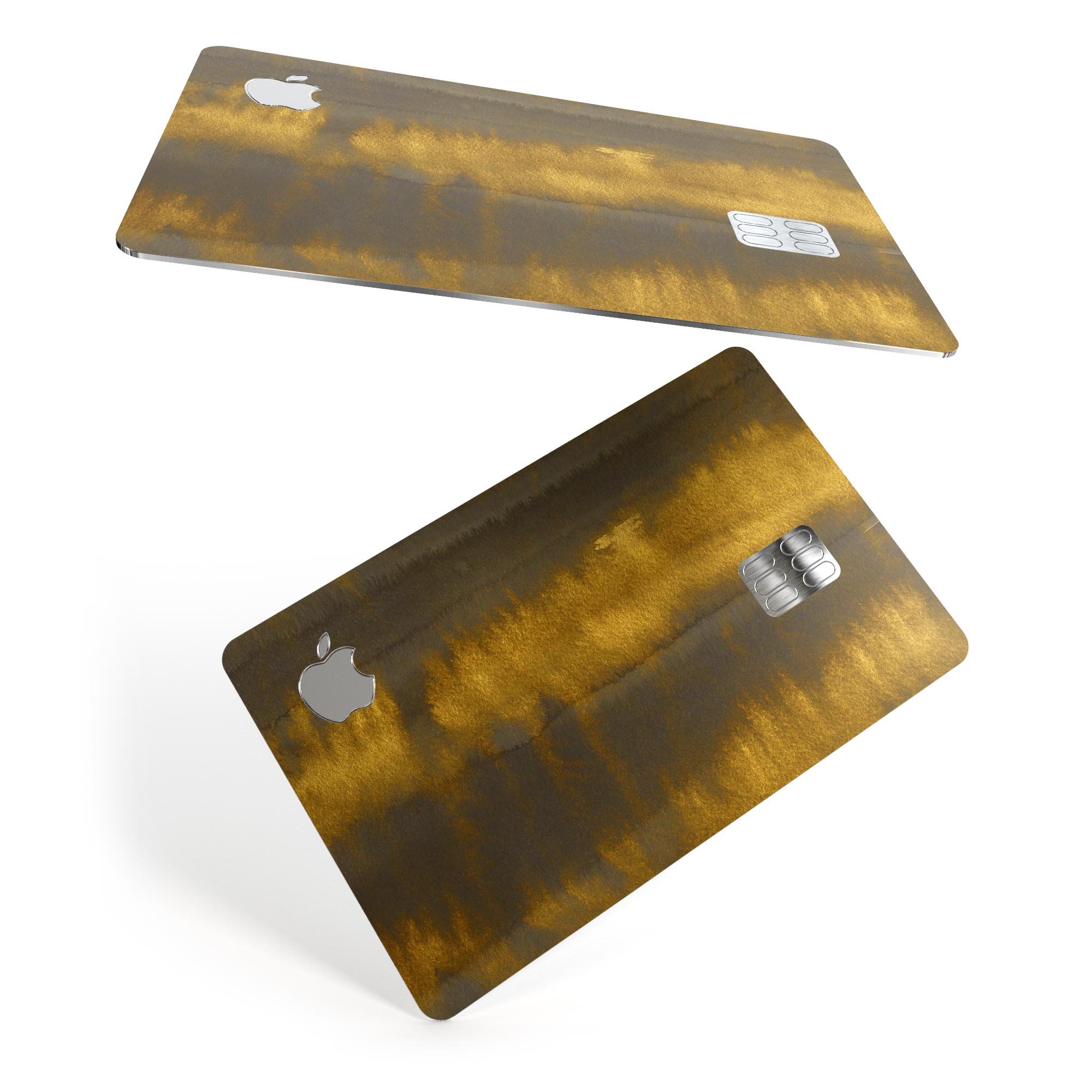 Credit cards with metallic finish.