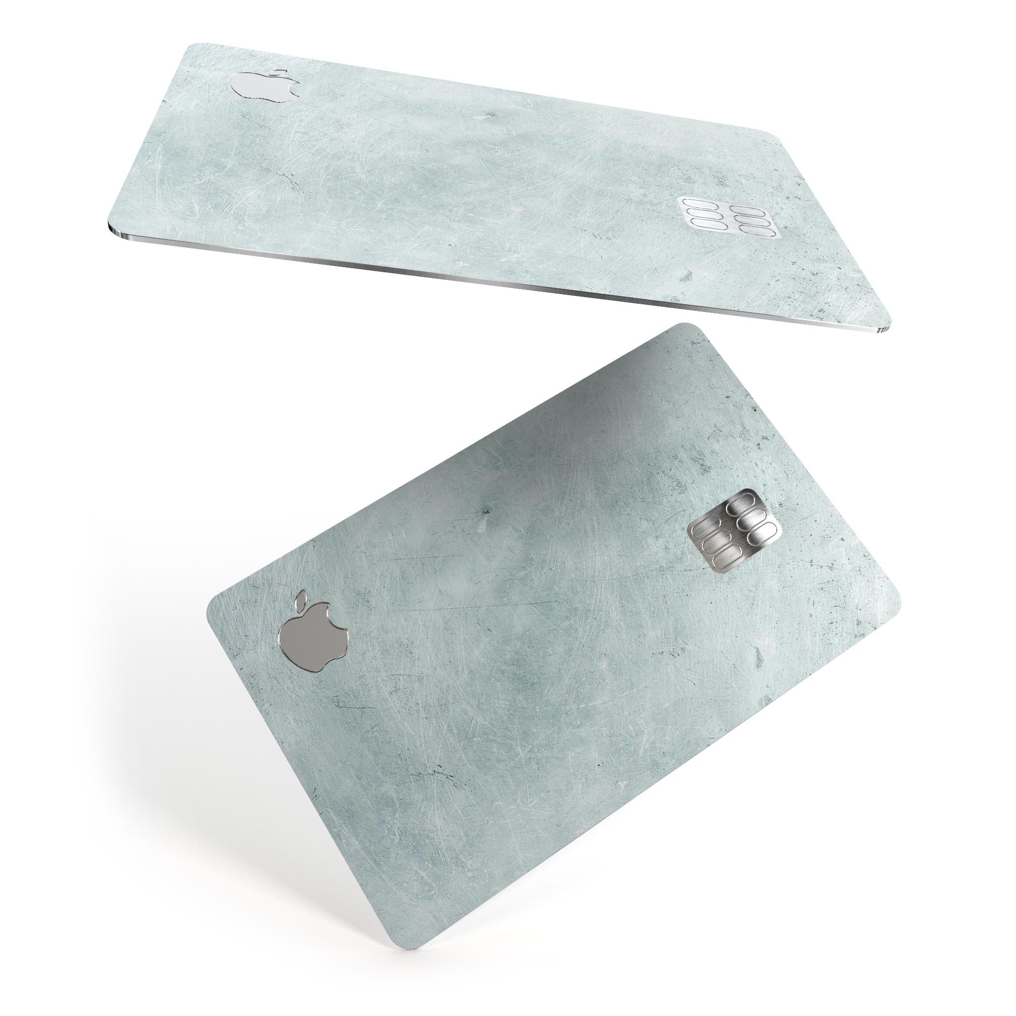 Rustic Mint Textured Surface V3 decal skin for Apple Card, showcasing its premium vinyl texture and stylish design.