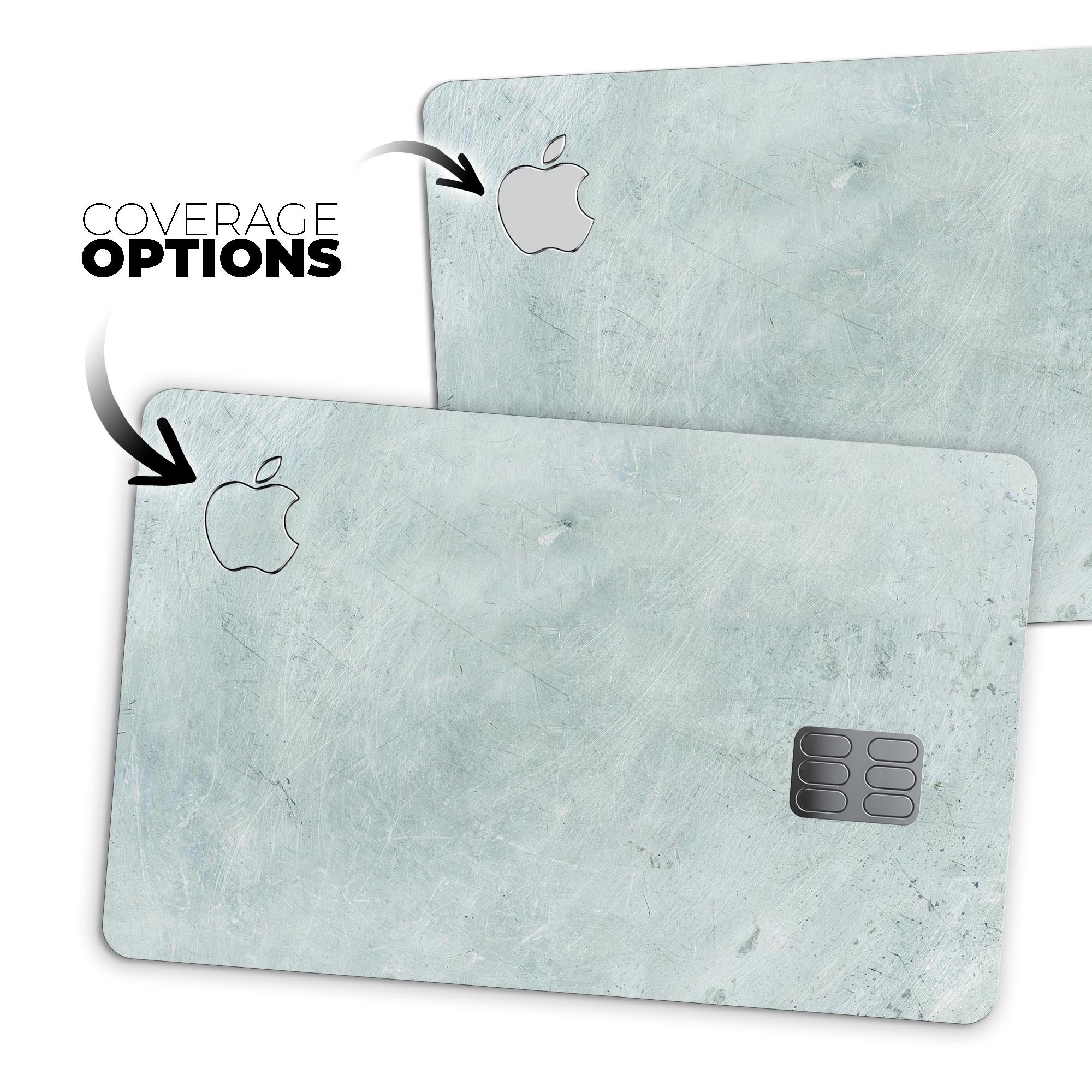 Rustic Mint Textured Surface V3 decal skin for Apple Card, showcasing its premium vinyl texture and stylish design.