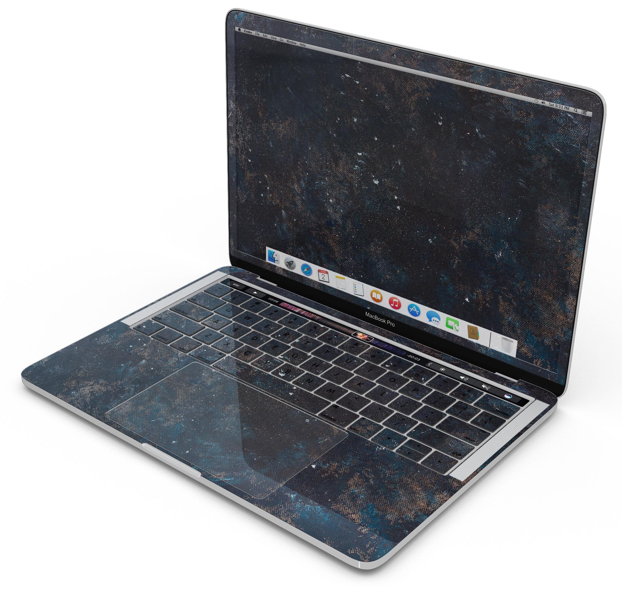 Rustic Textured Surface V1 skin decal wrap kit for Apple MacBook, showcasing a stylish design and premium vinyl material.