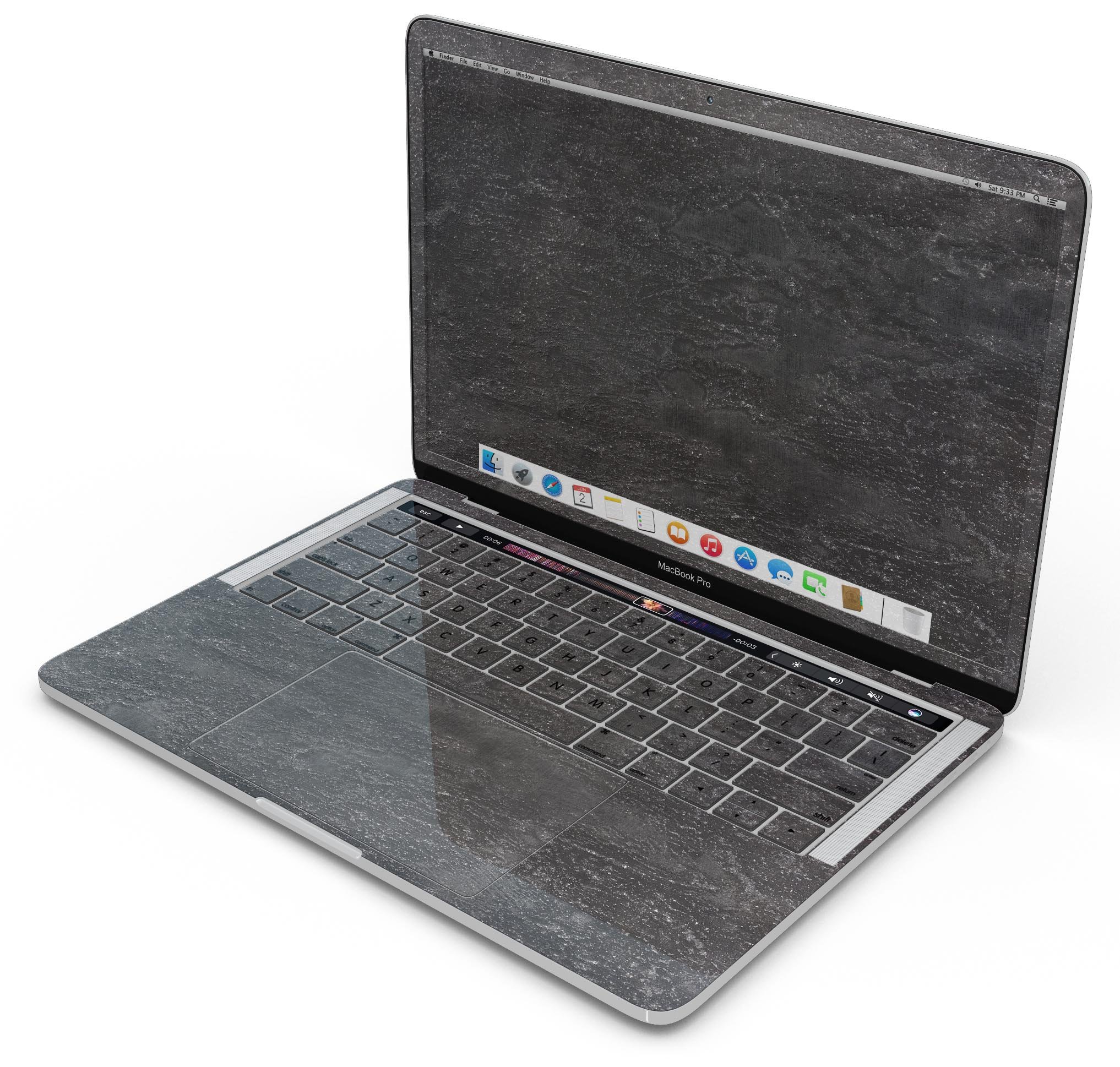 Rustic Textured Surface V2 skin decal wrap kit for MacBook, showcasing its premium vinyl material and stylish design.