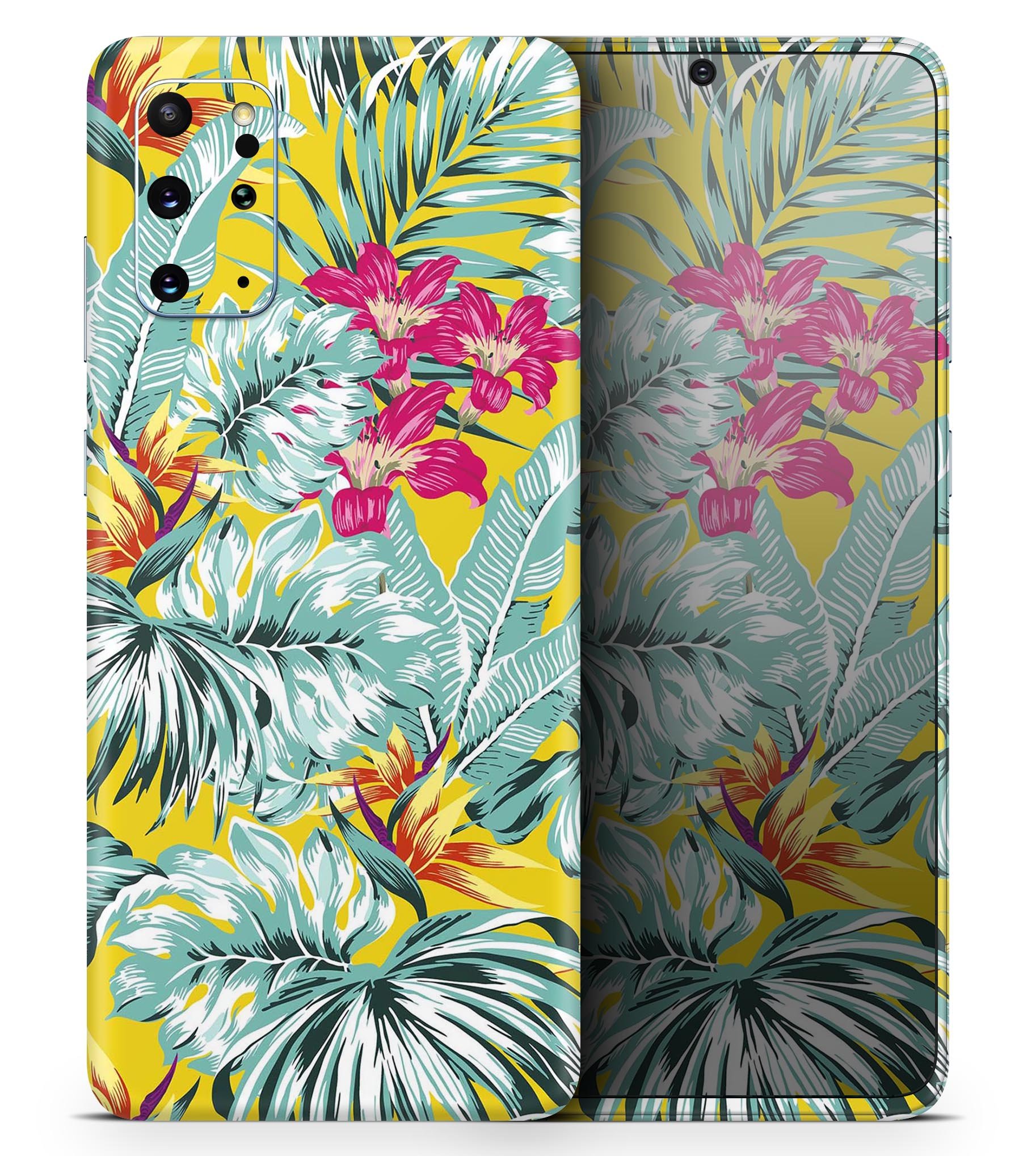 S17 colorway3 Skin-Kit for Samsung Galaxy S20, showcasing vibrant design and premium vinyl material.