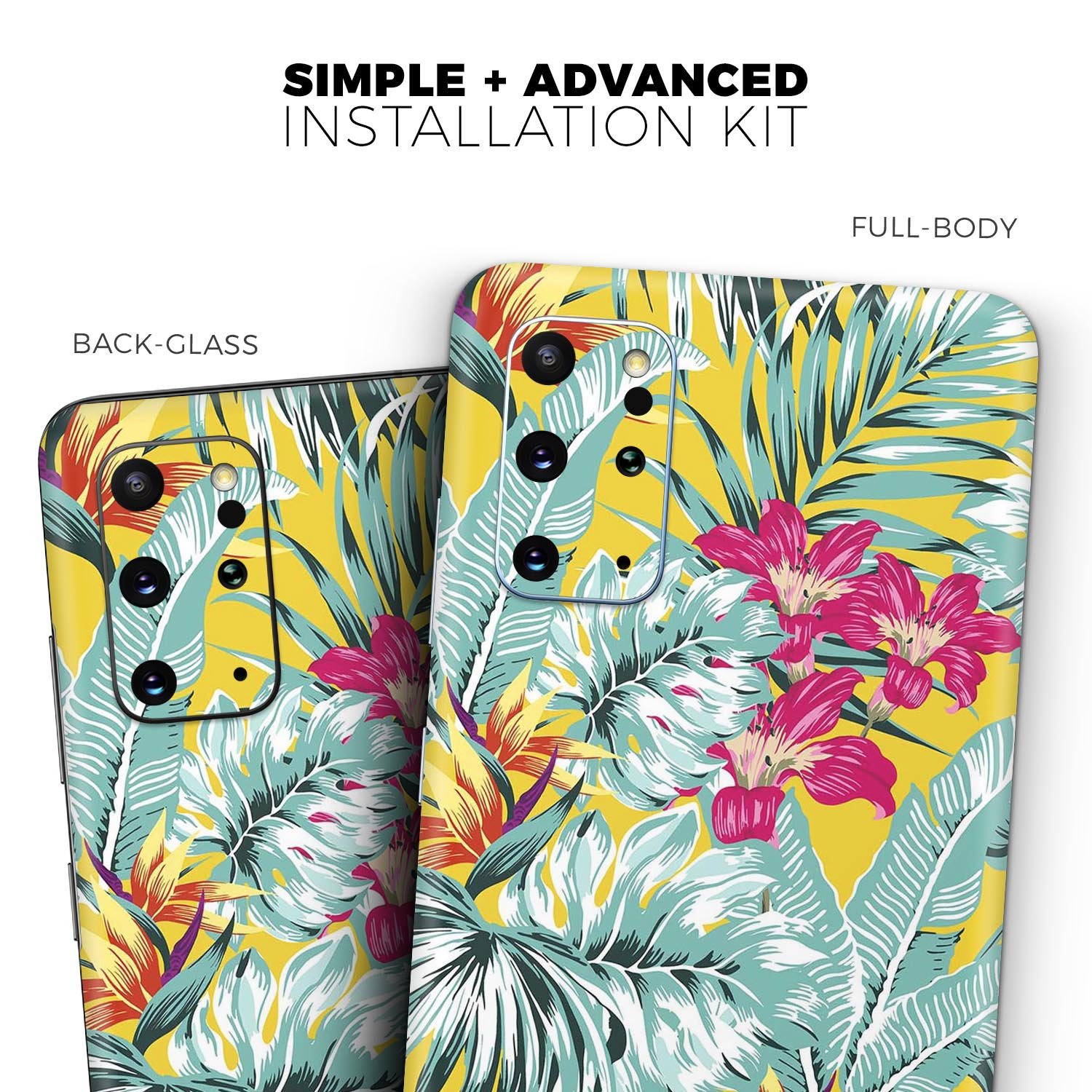 S17 colorway3 Skin-Kit for Samsung Galaxy S20, showcasing vibrant design and premium vinyl material.