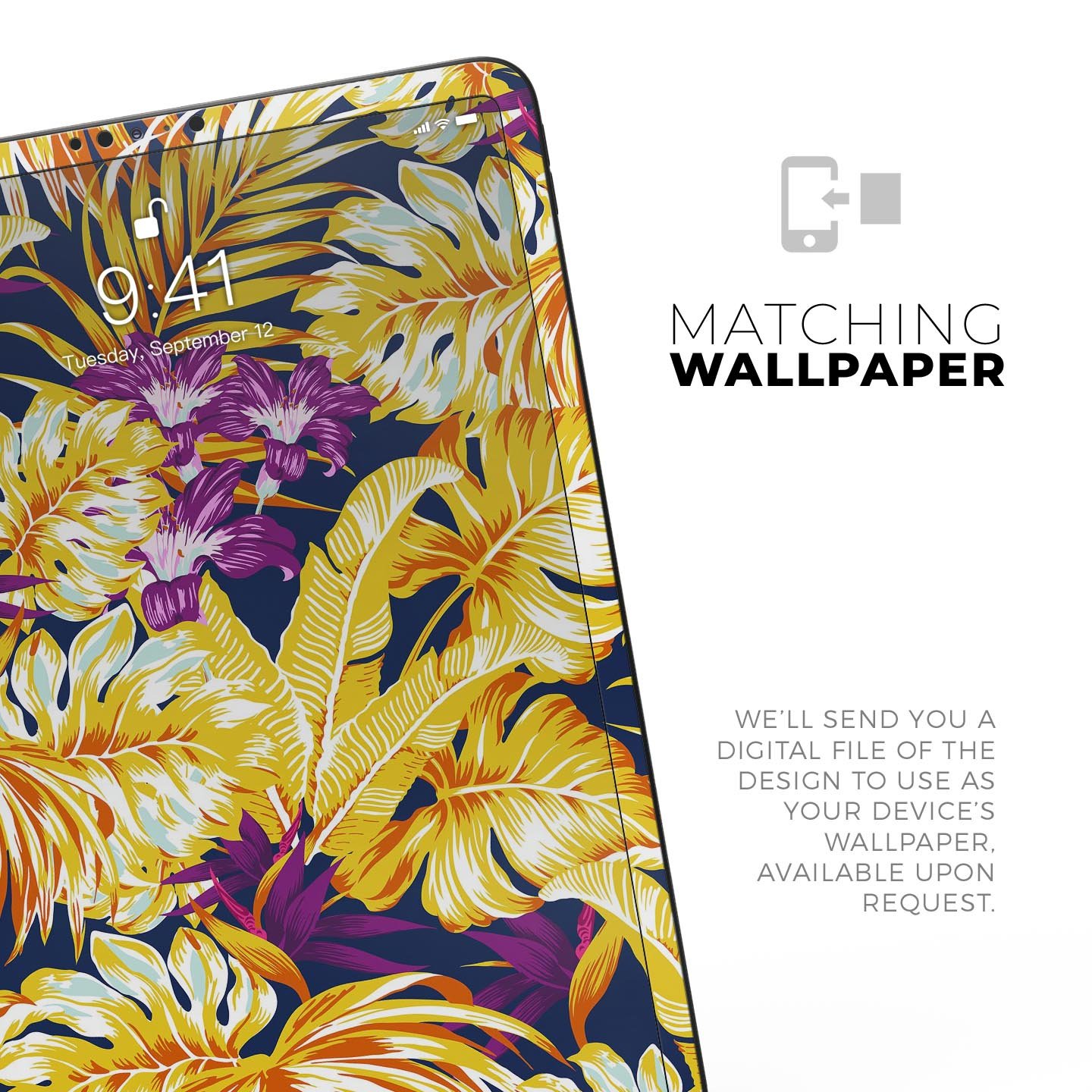 S17 colorway4 Full Body Skin Decal for Apple iPad Pro 12.9", showcasing premium 3M materials and vibrant design.